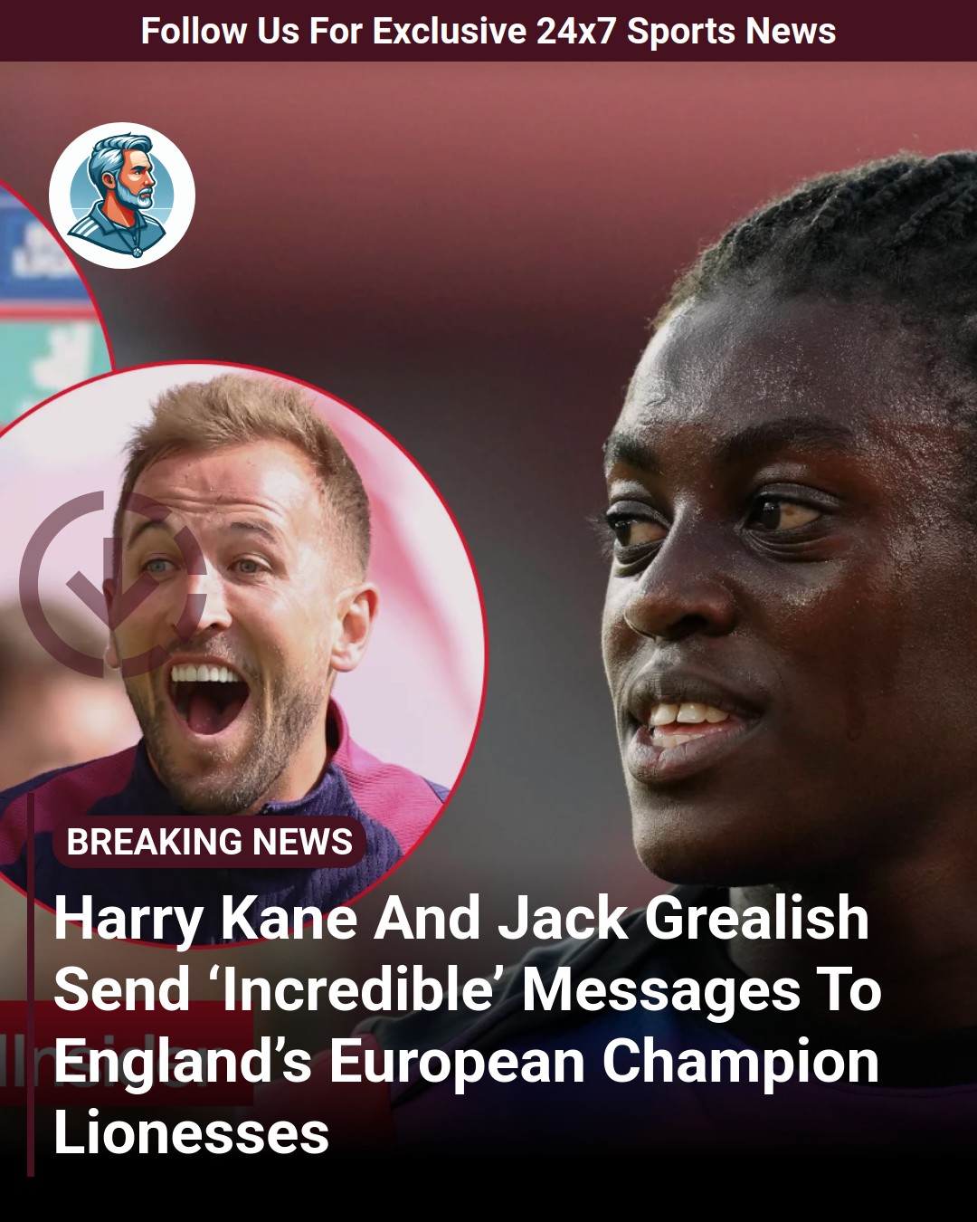 Harry Kane's wife Katie has shown her support for the Three Lions