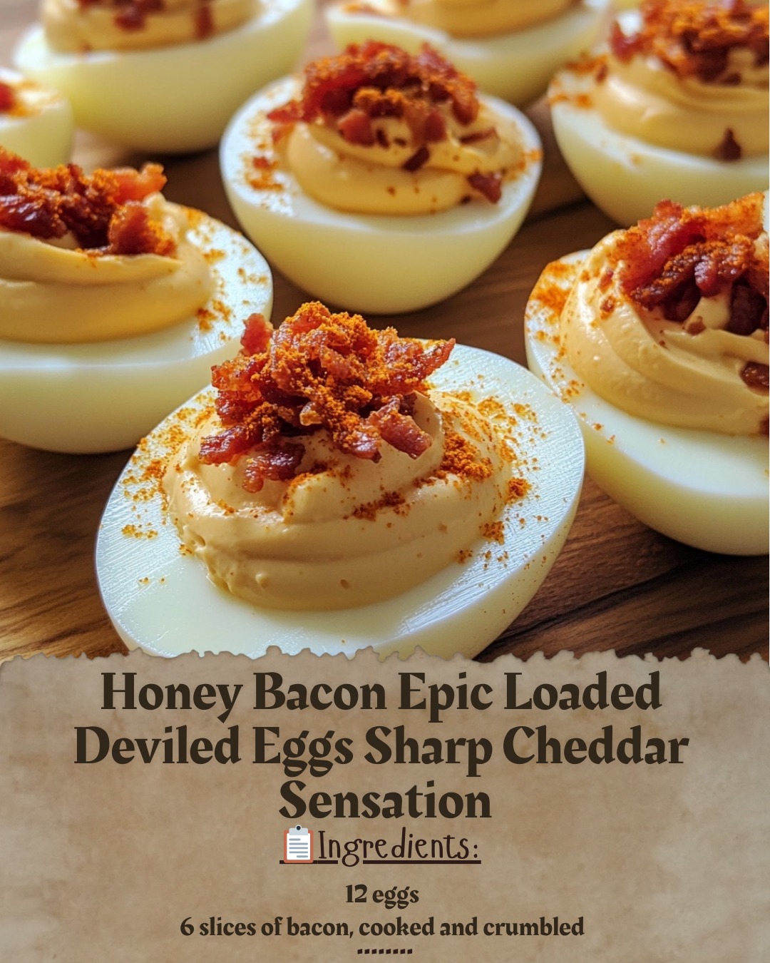 Everyday - Honey Bacon Epic Loaded Deviled Eggs Sharp Cheddar Sensation ...