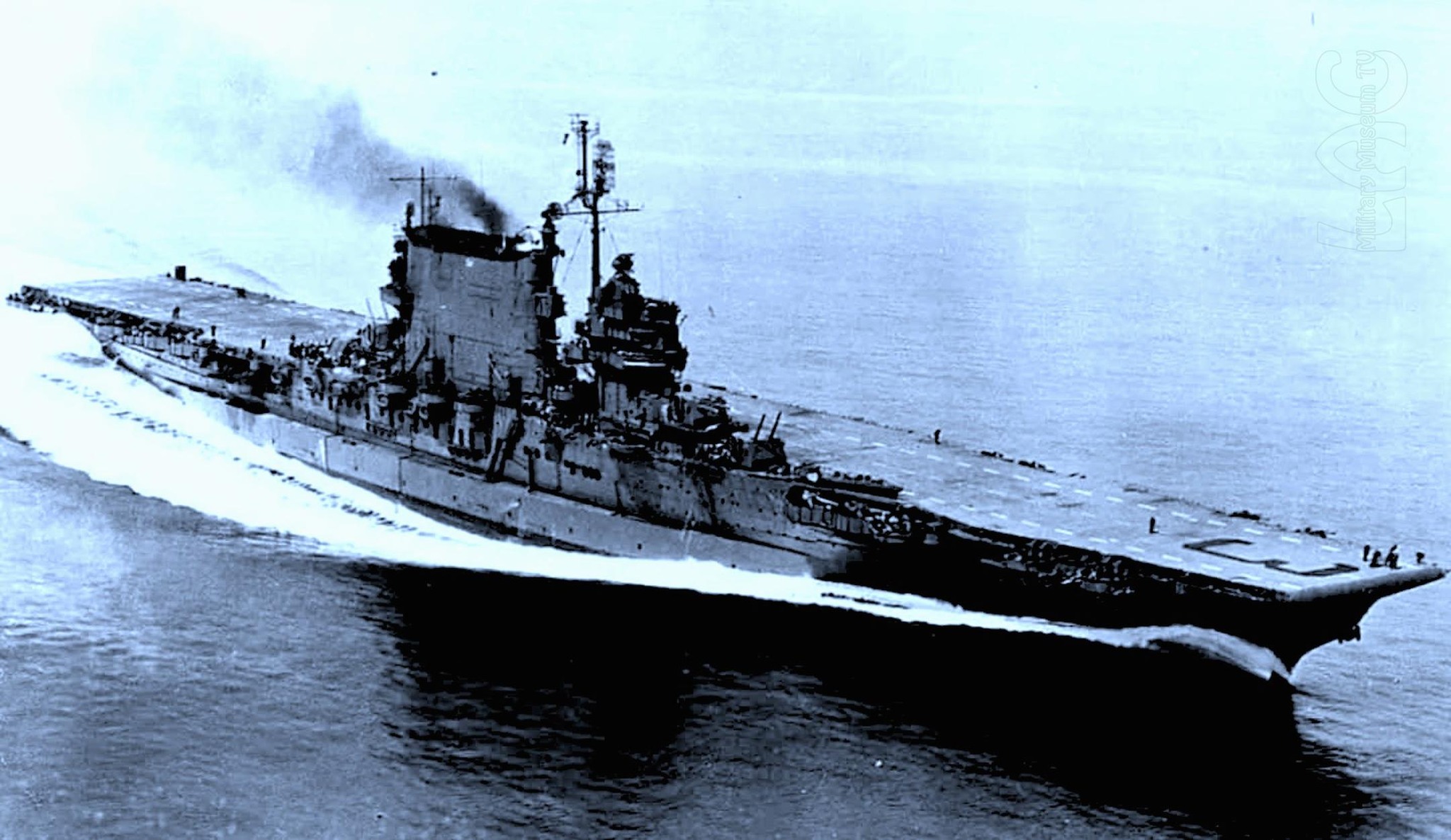 The aircraft carrier USS Saratoga (CV-3) undergoing refit and