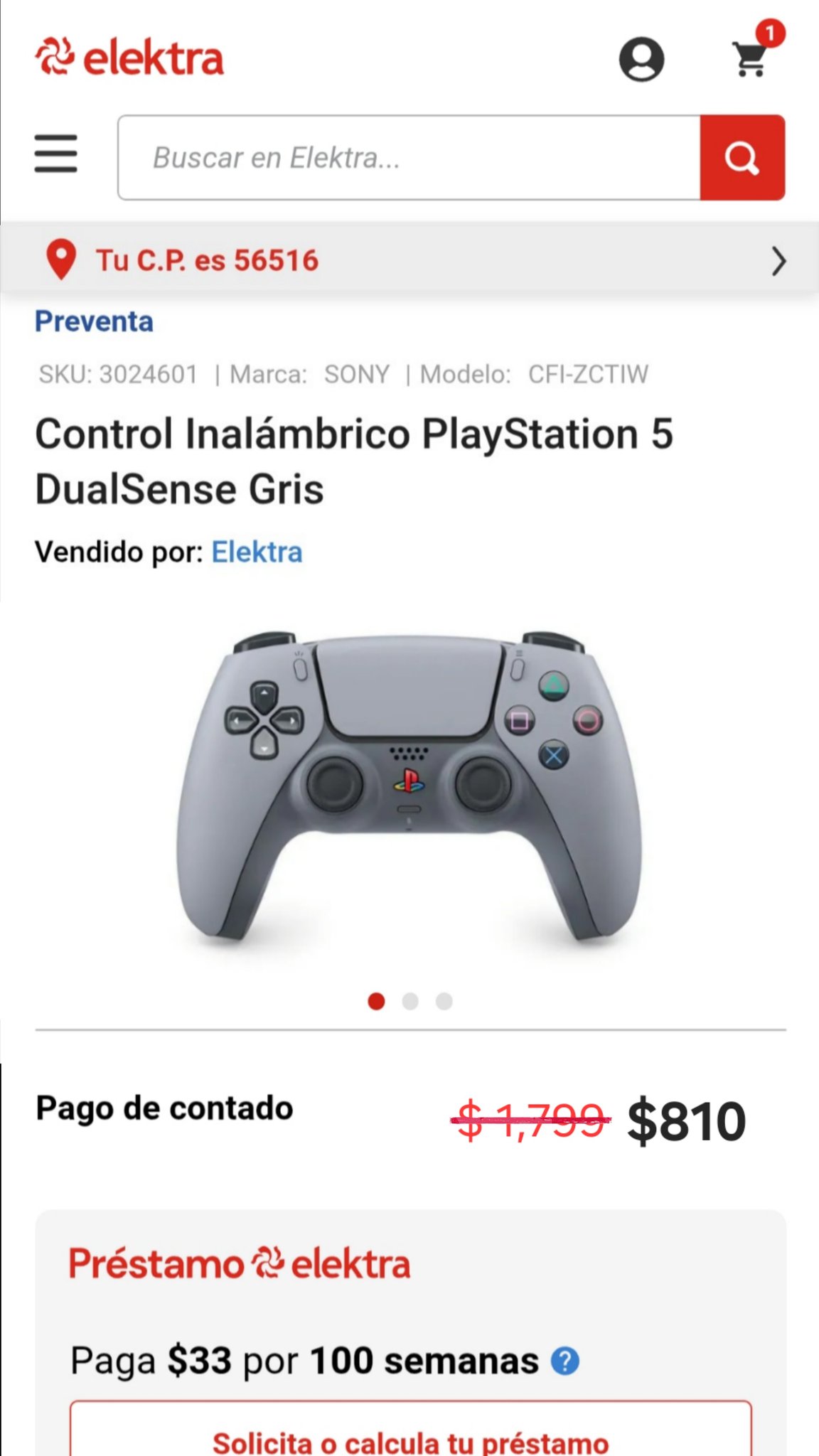 LiquidAhorros - Control PS 30 Aniversario a $810 pagando con préstamo ...