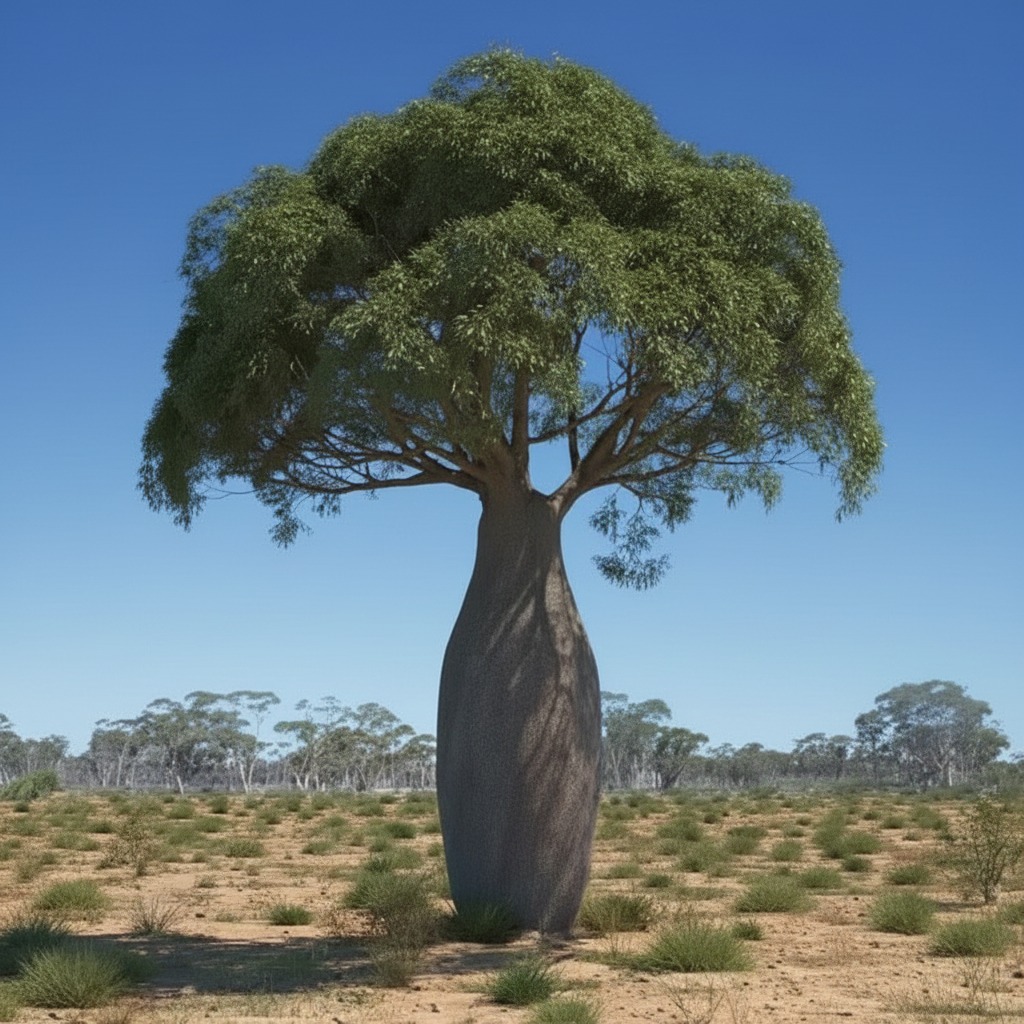 Interesting - The bottle tree is this tree in Namibia and is described ...