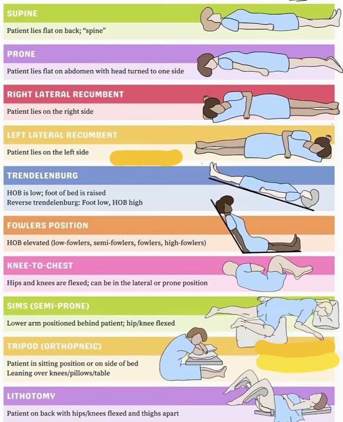 Simple - Check out these common patient positions in healthcare! 💊👩‍⚕️ ...