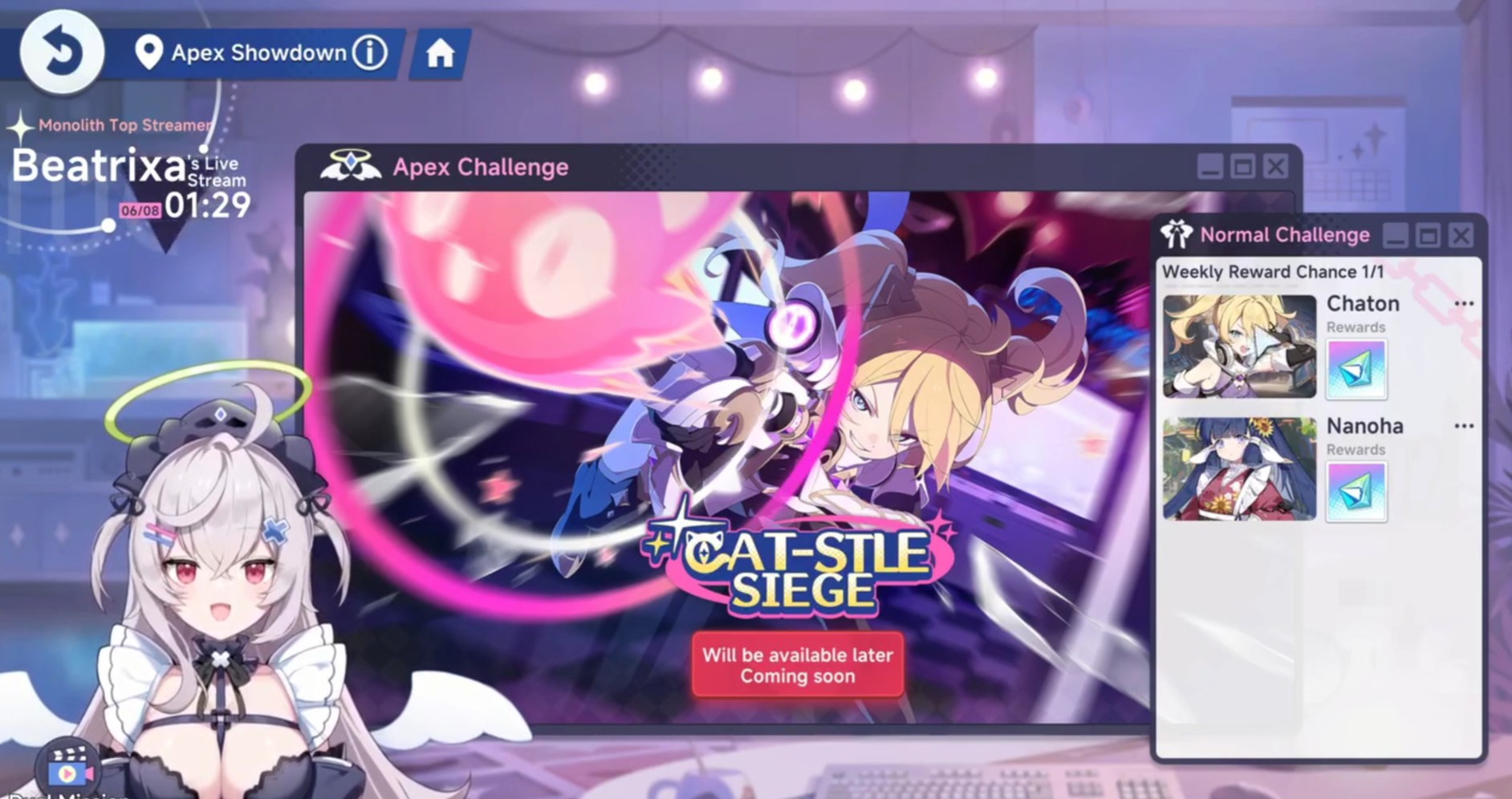 Beatrixia as a Vtuber playing Stella Sora.