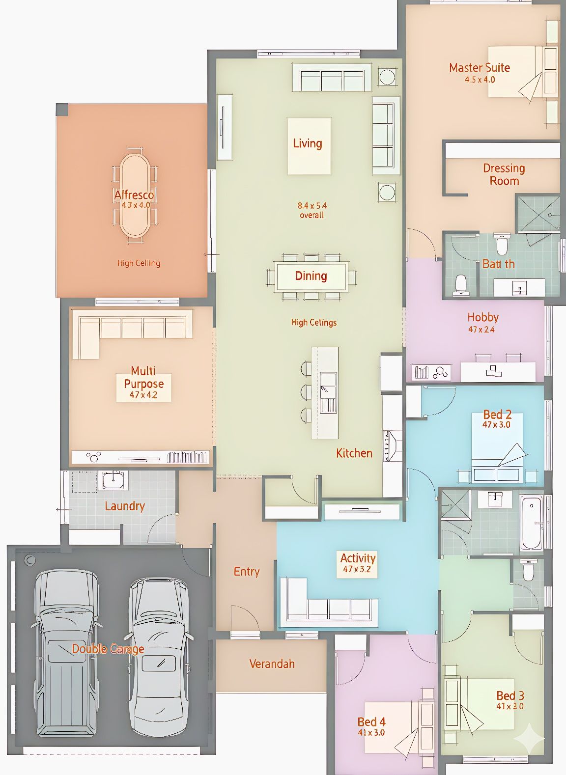 Designers - This image presents a detailed, top-down floor plan of a ...