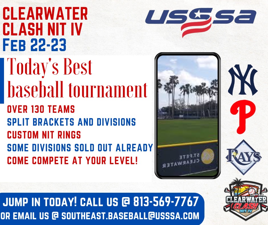 USSSA - The Clearwater Clash Tournament is Here! OVER 130 TEAMS! SPLIT ...