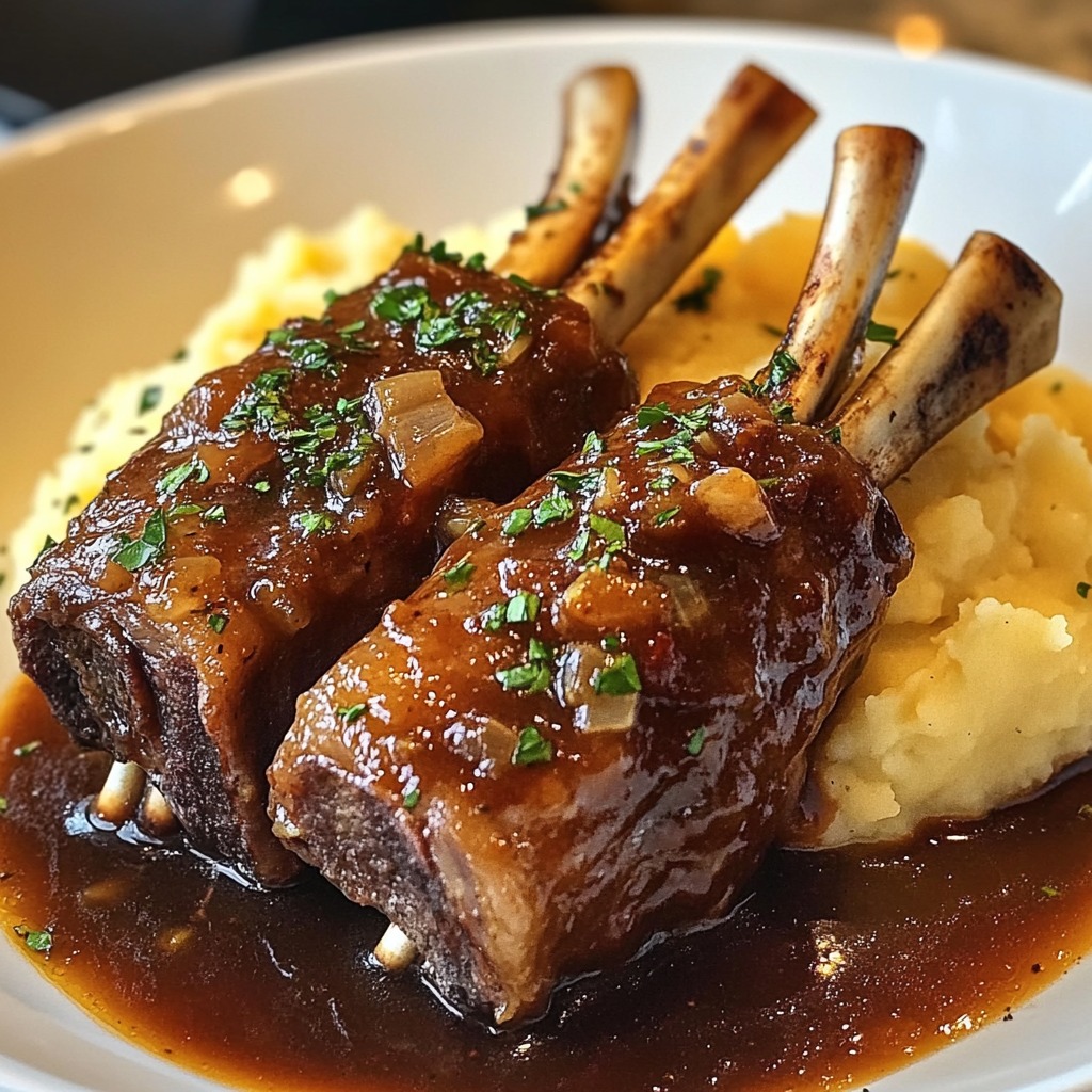 Grid - Fork-Tender Lamb Shanks in Silky Red Wine Reduction Served on ...