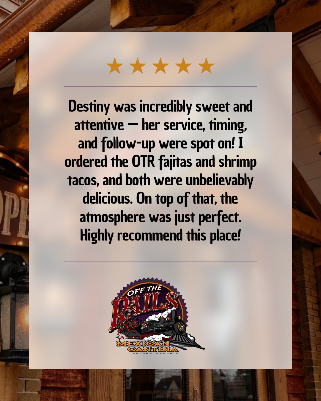 Off the Rails- Mexican Cantina | Buford GA