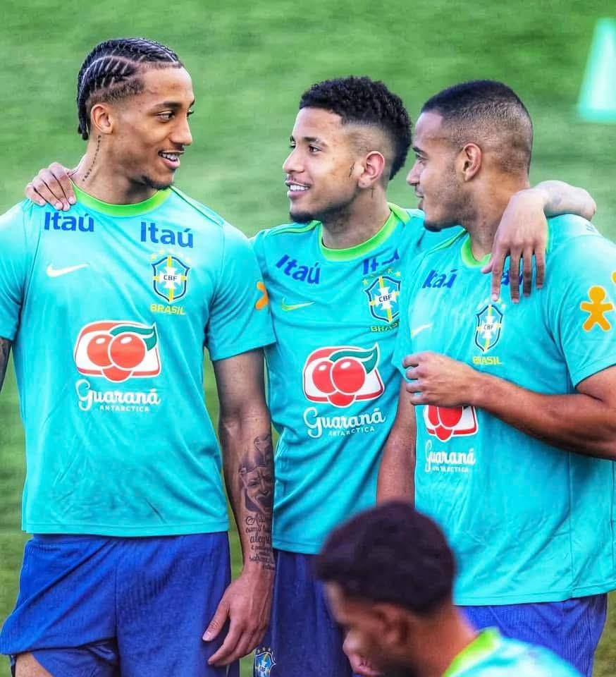 Joao Pedro with the Brazil squad
