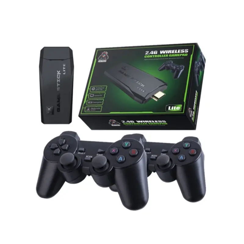 Console Rétro Sans Fil 64 Go – 9 Émulateurs, 20 000+ Jeux, 2 Manettes 2,4 GHz, Sortie 4K, Plug And Play TV/PC