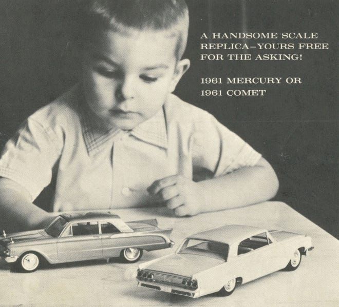 In the early 1960s, car dealerships used 1/24 scale Jo-Han promo
