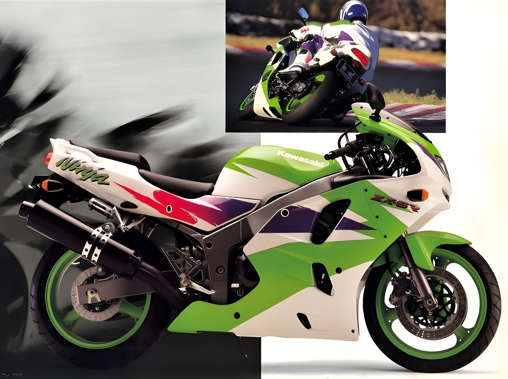 1994 Kawasaki Ninja ZX-6 🩶💚💙🤍