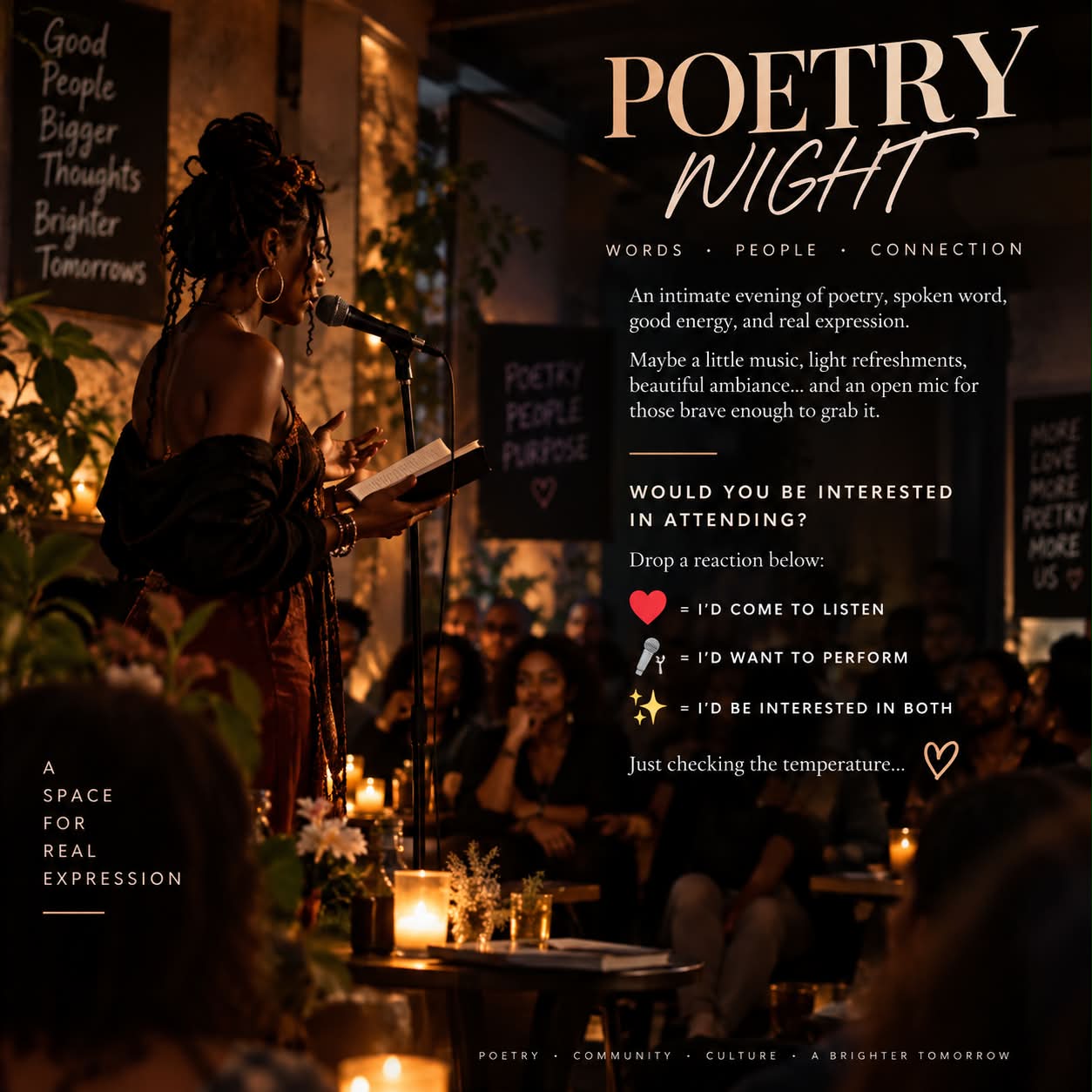 Would you attend a Poetry Night hosted by Heart & Hand?