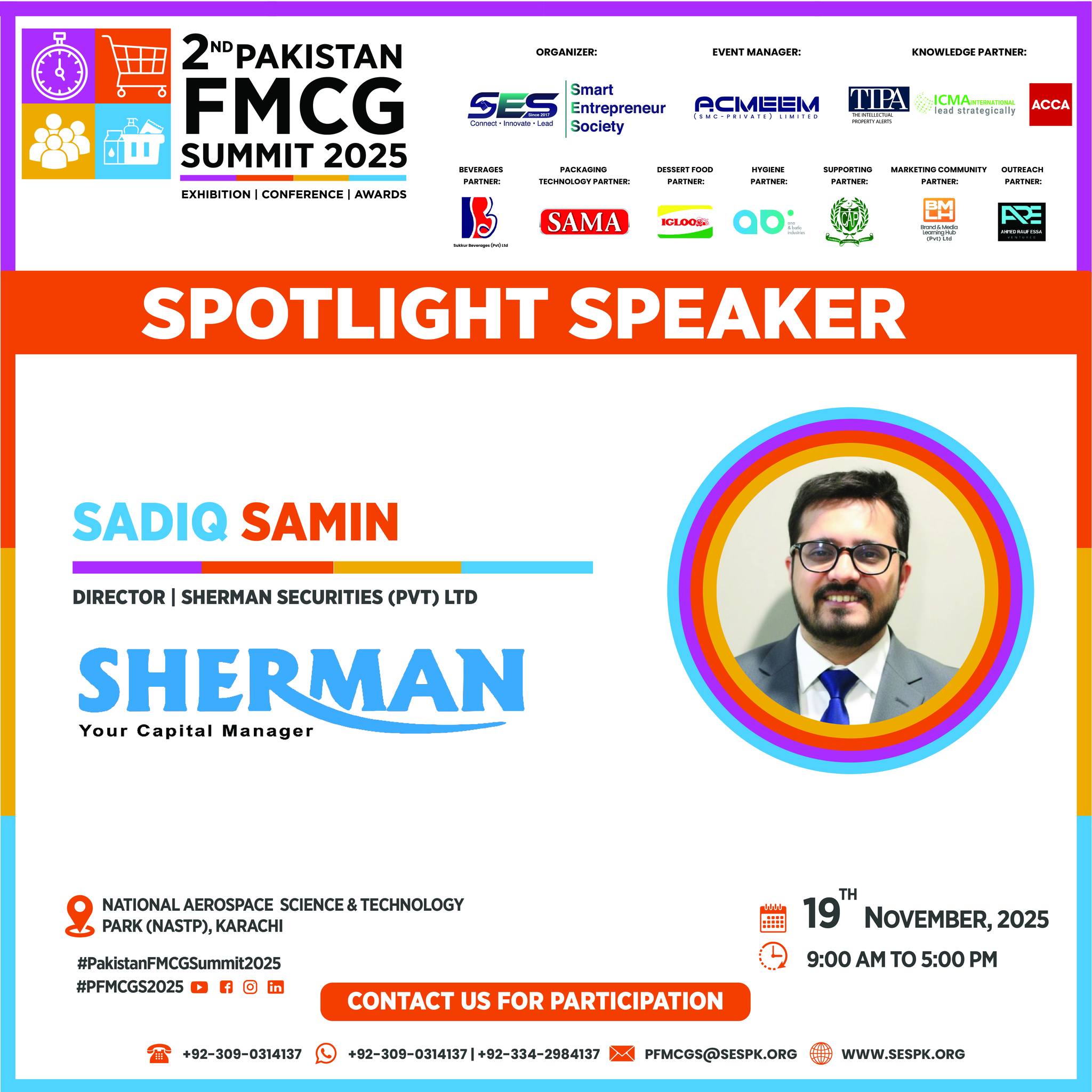 Pakistan - We are excited to announce that Mr. Sadiq Samin, Director at ...