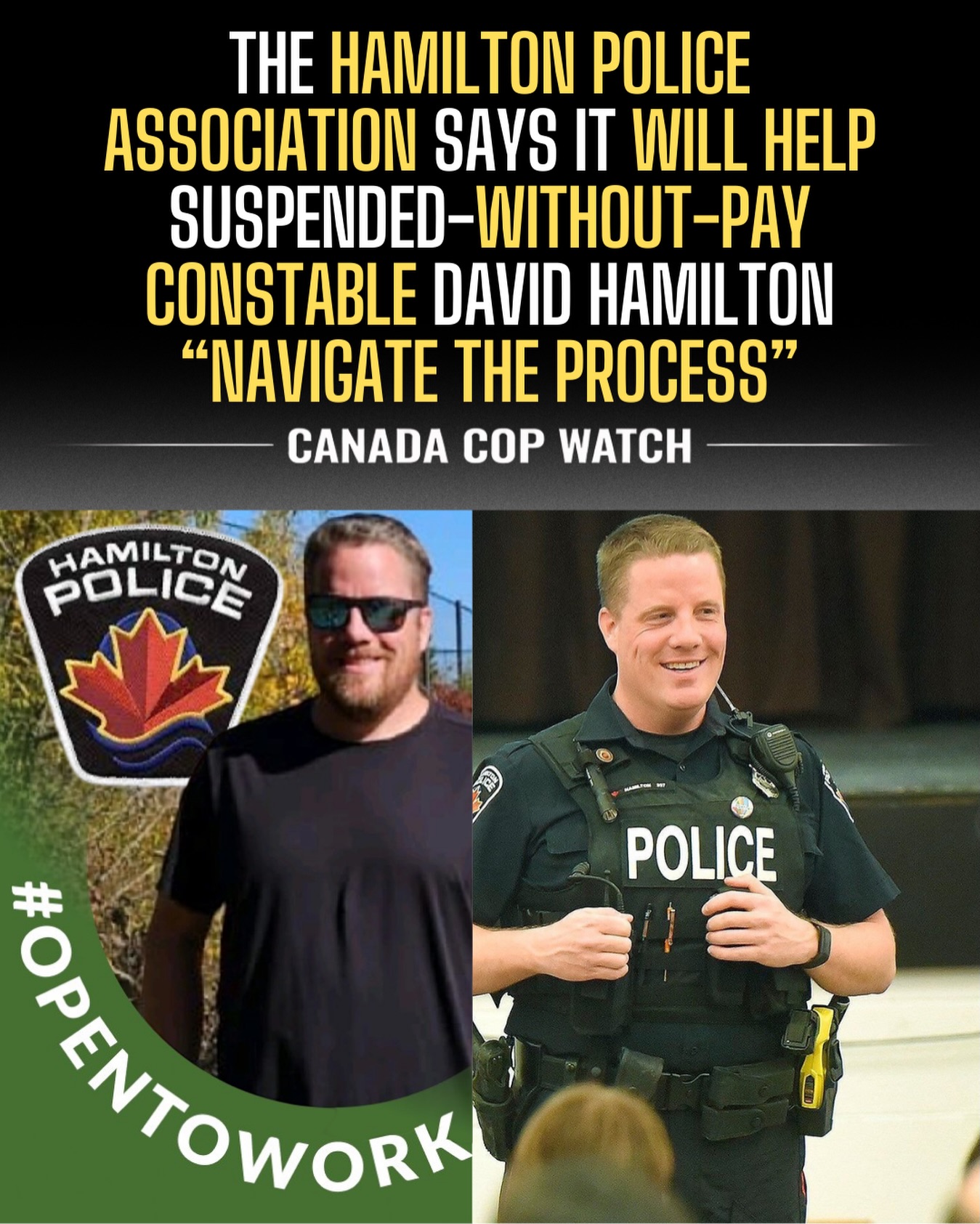 The Hamilton Police Association says... - Canada Cop Watch | Facebook