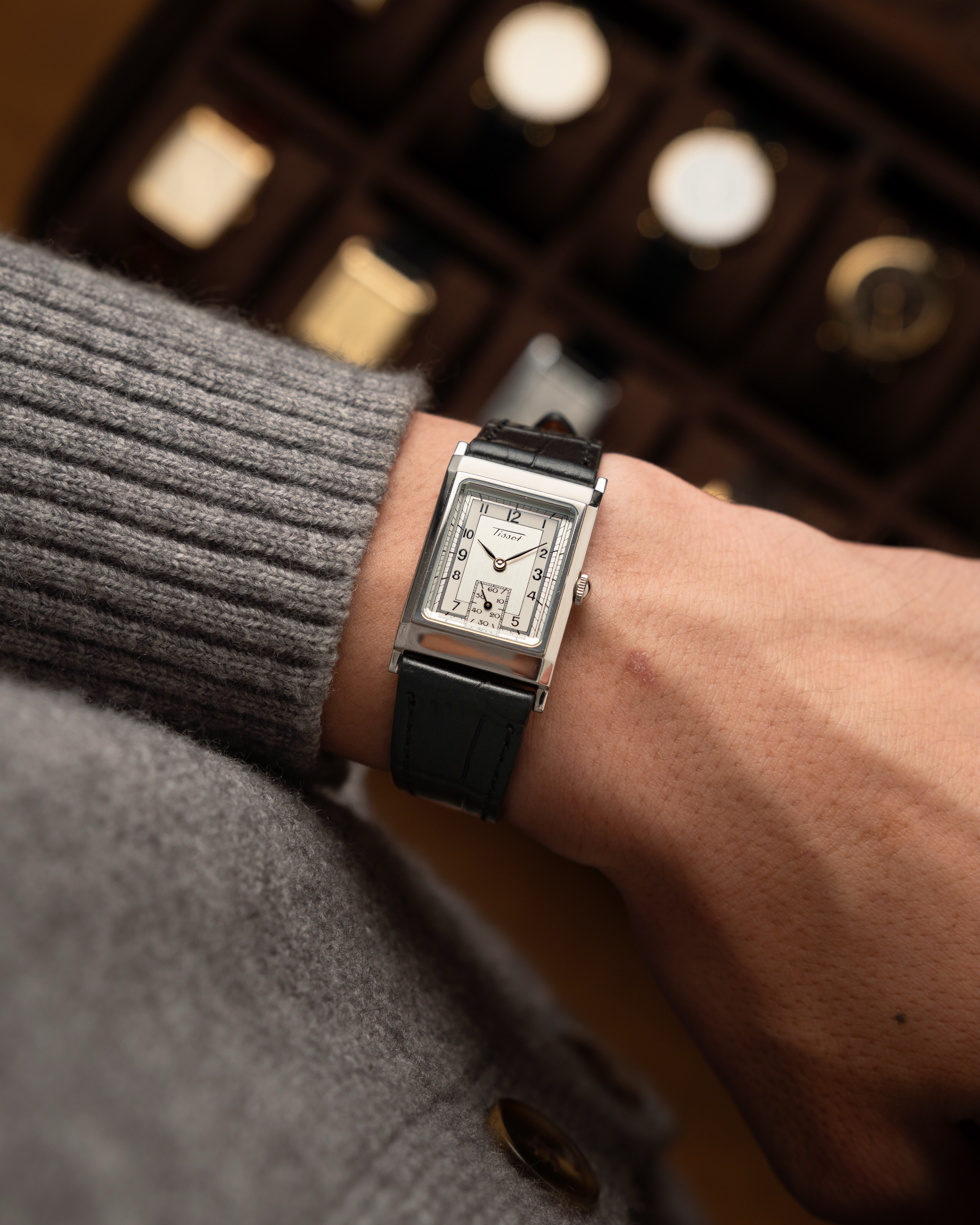 Pre-owned Tissot Art Deco Tank watch from the 1990s