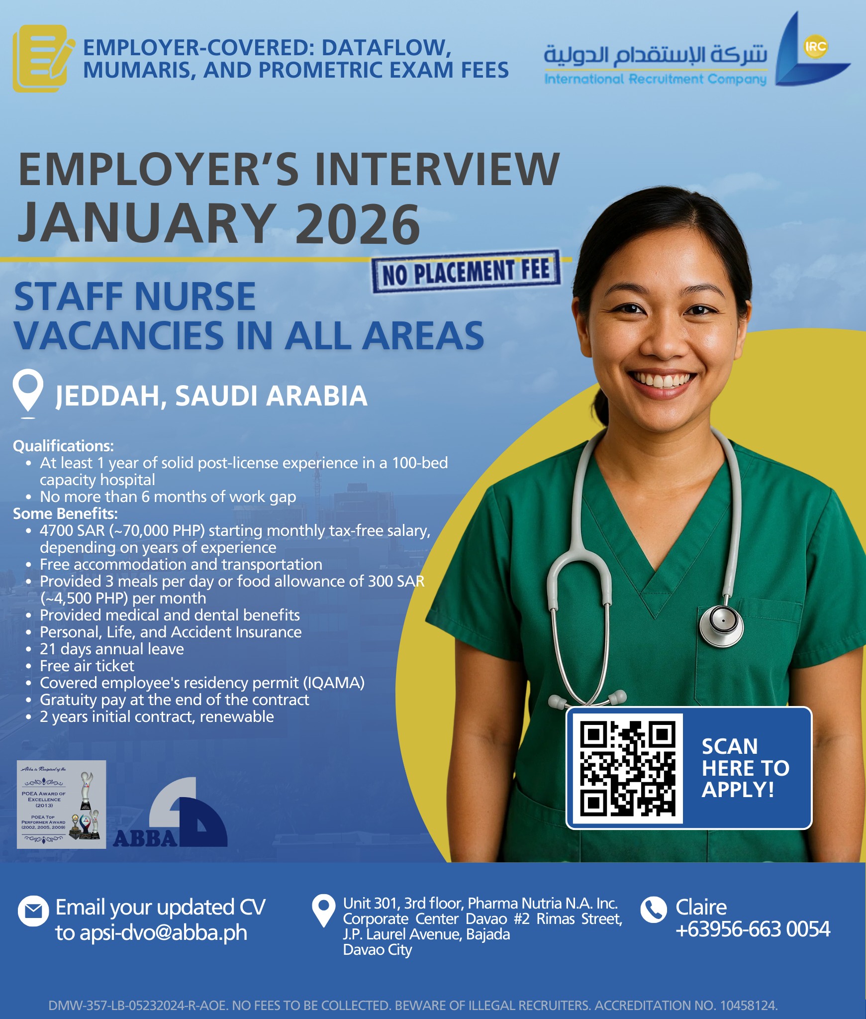 ABBA - 🇸🇦JOB ALERT🇸🇦 Attention Nurses! Here’s your chance to pursue a ...