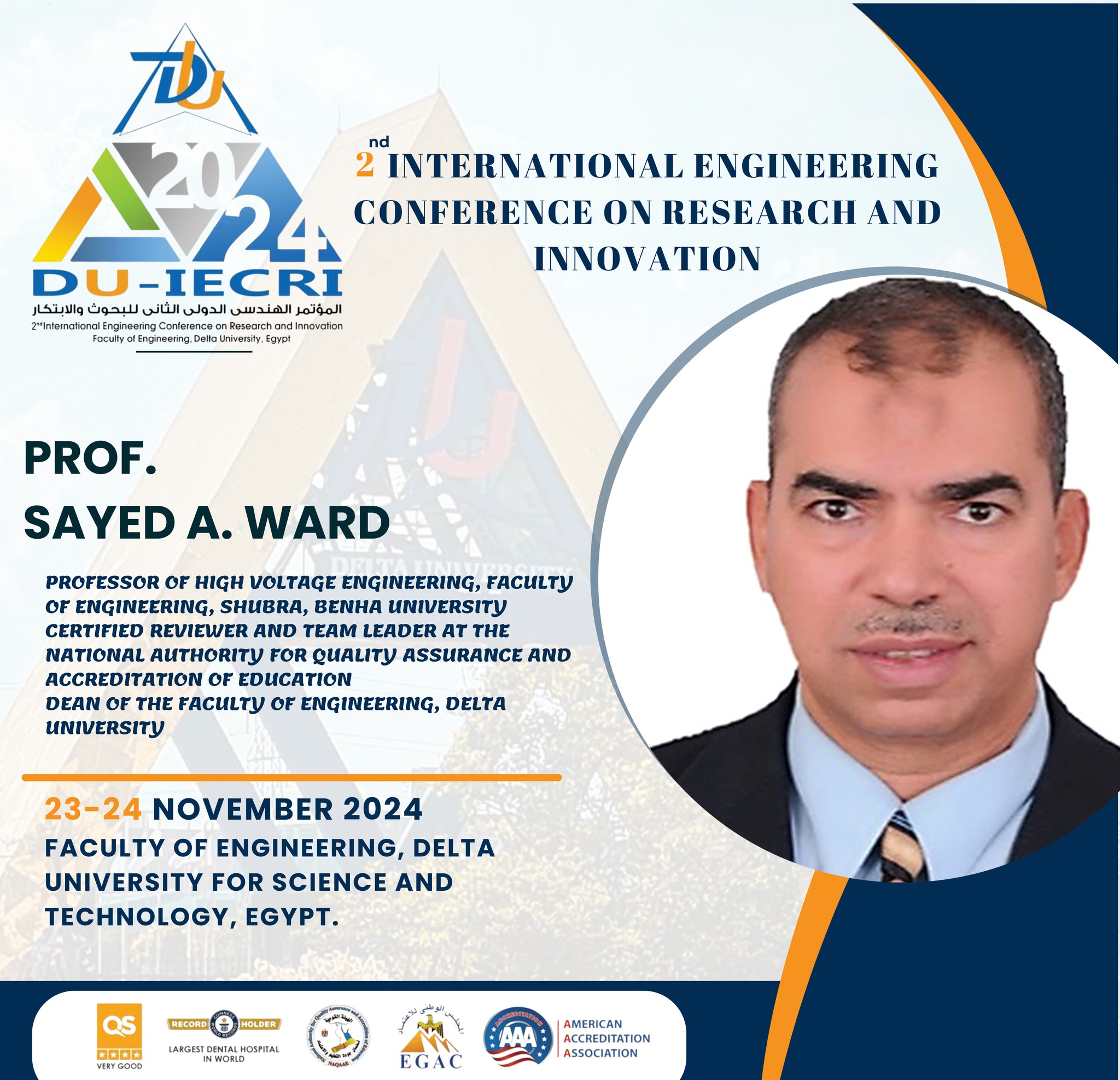 Faculty - We are delighted to announce Prof. Dr. Sayed Ward , Dean of ...