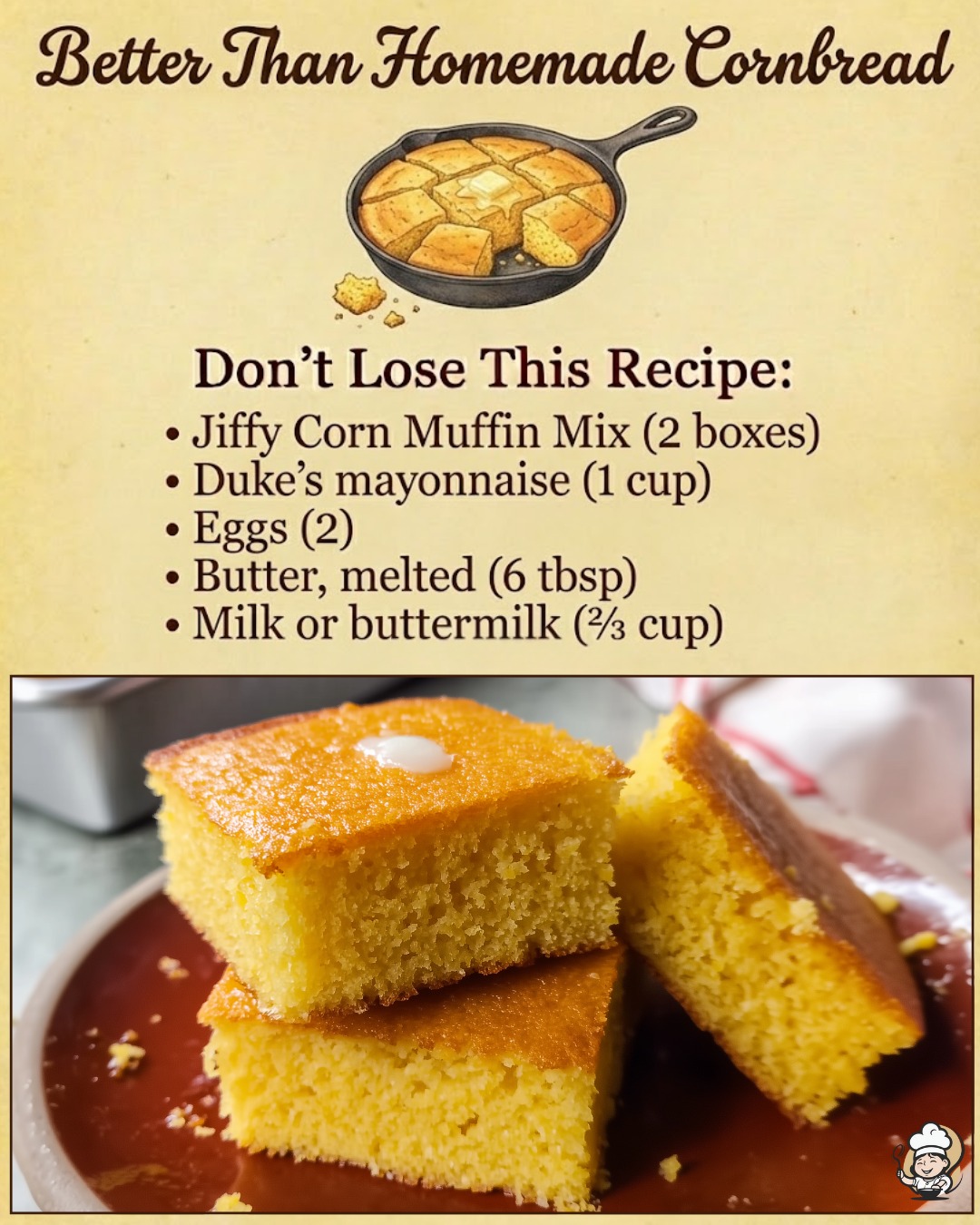 Easy to Follow - I stopped chasing the “perfect” cornbread... | Facebook