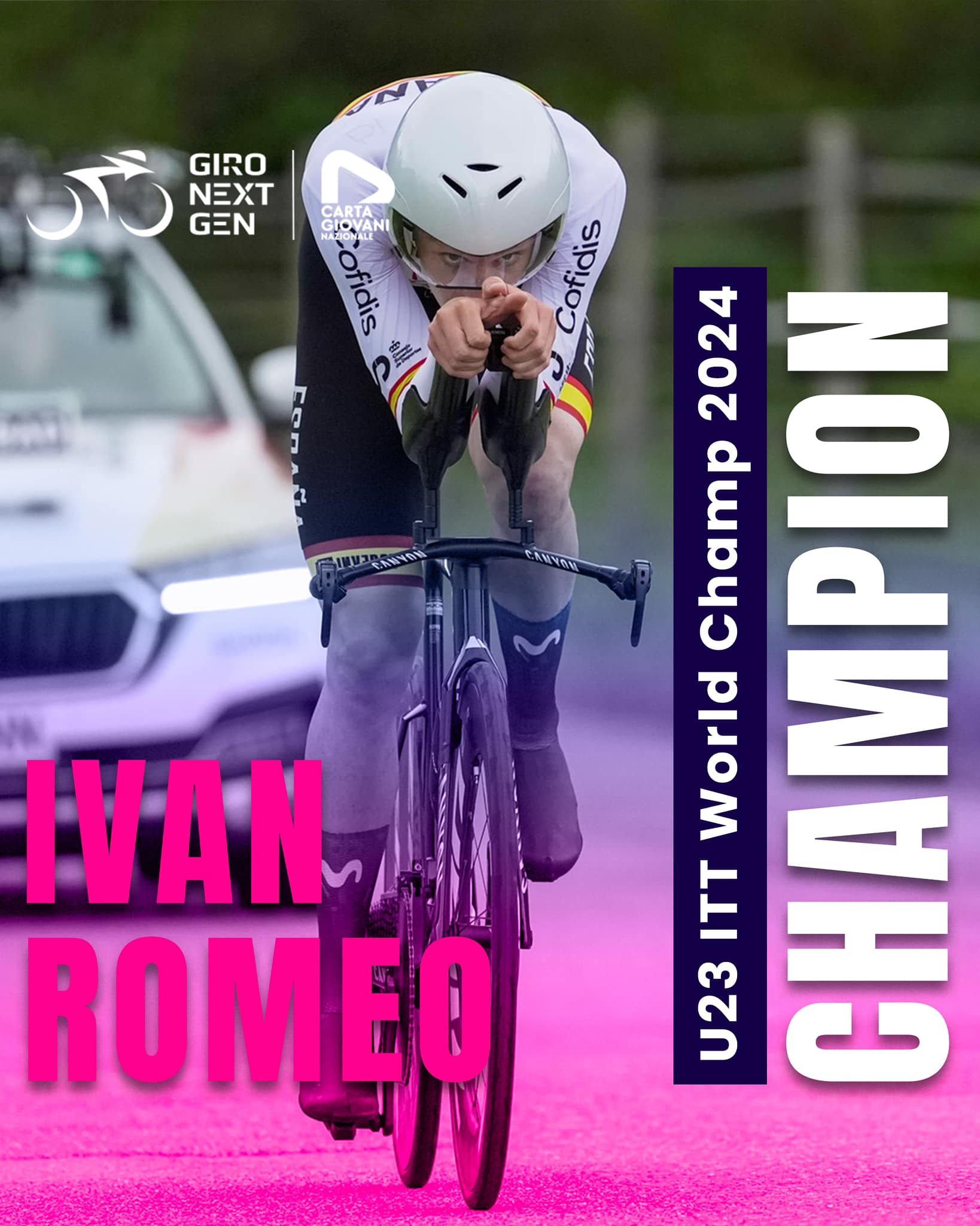 Giro Next Gen - The new ITT World Champion ⏱️🌈 Ivan Romeo... | Facebook