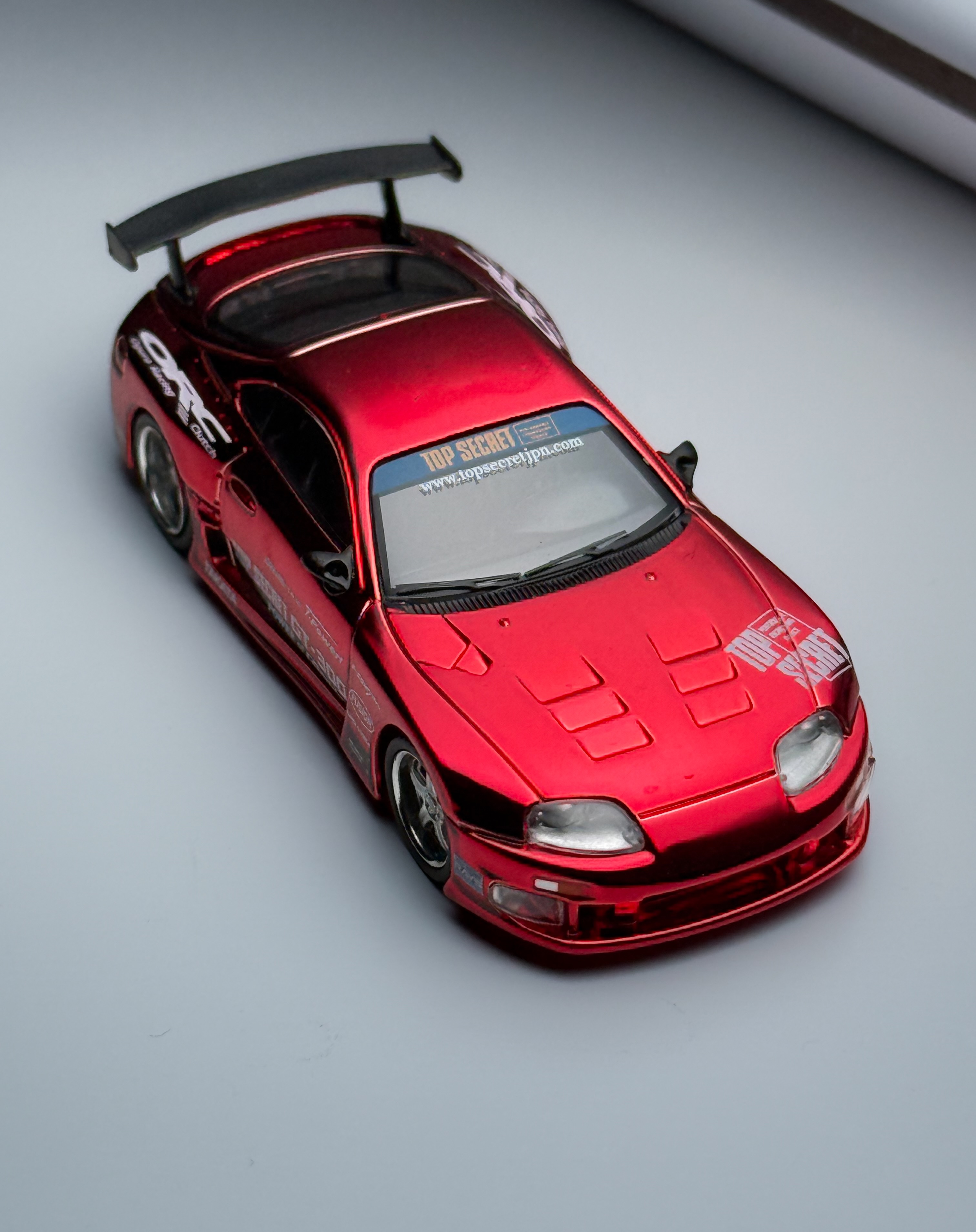 Mini GT Toyota Supra A80 Top Secret GT-300 red chrome