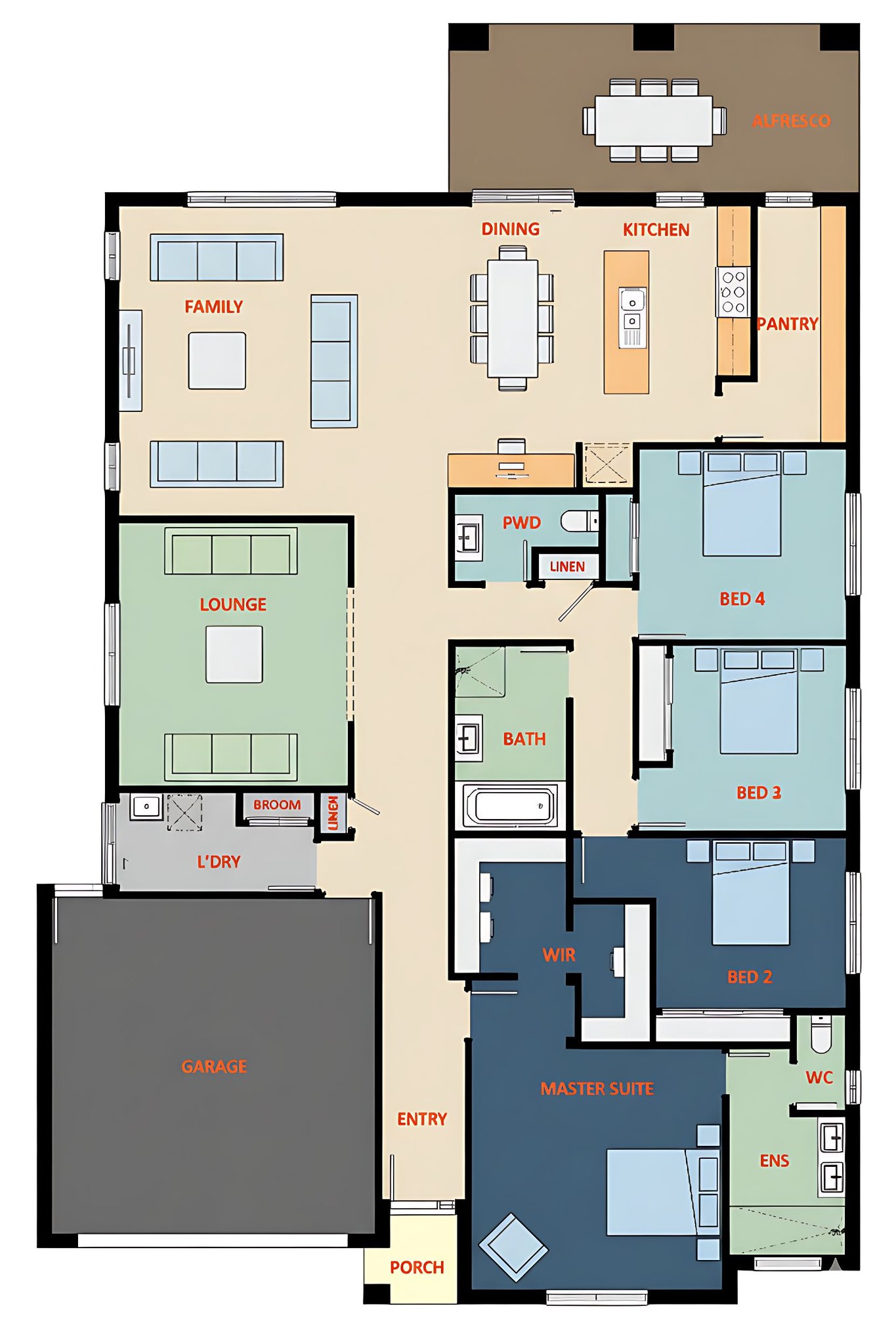 Designers - This image is a detailed floor plan for a large single ...