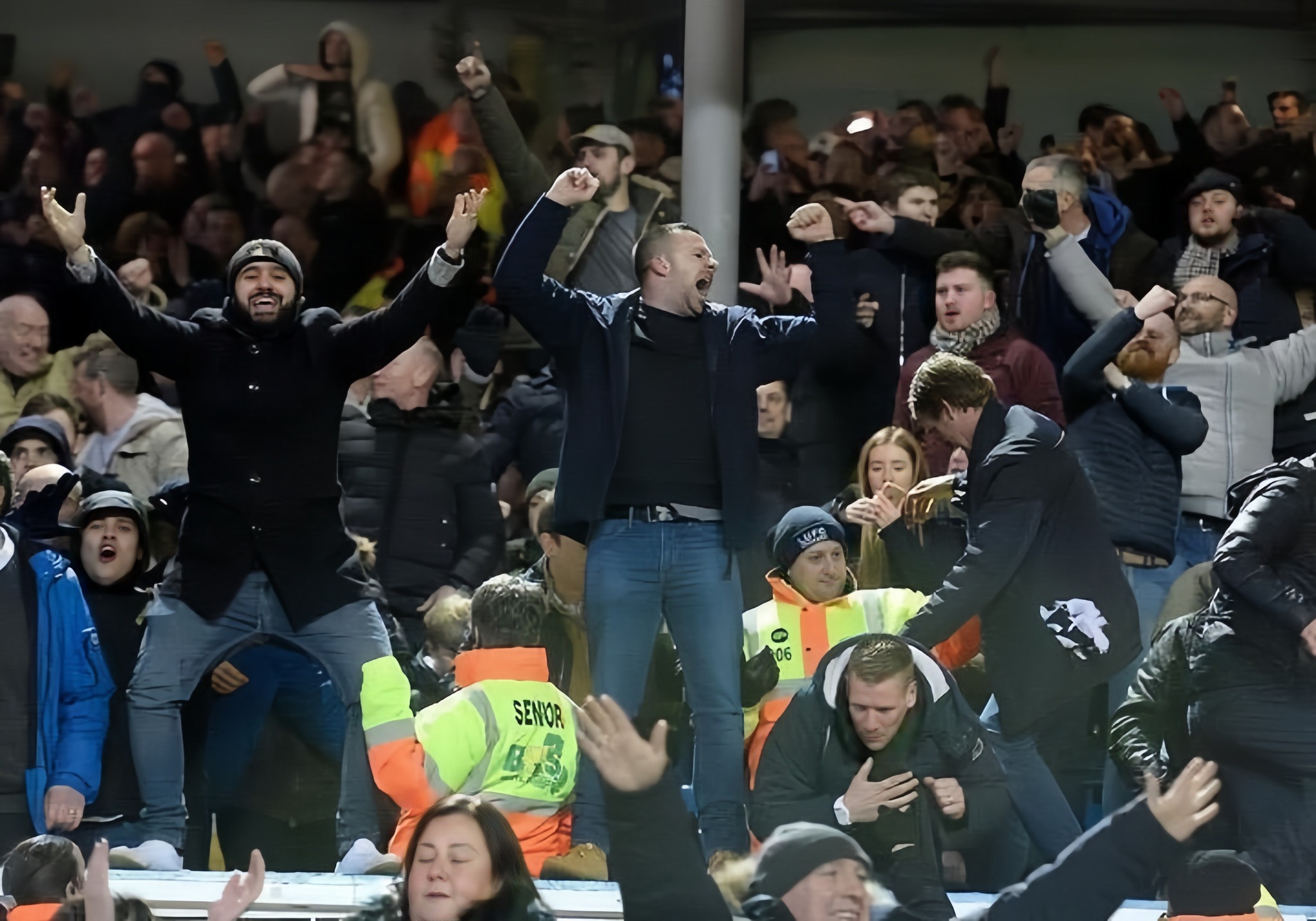 Stand - Millwall fans at Leeds A few years ago. | Facebook