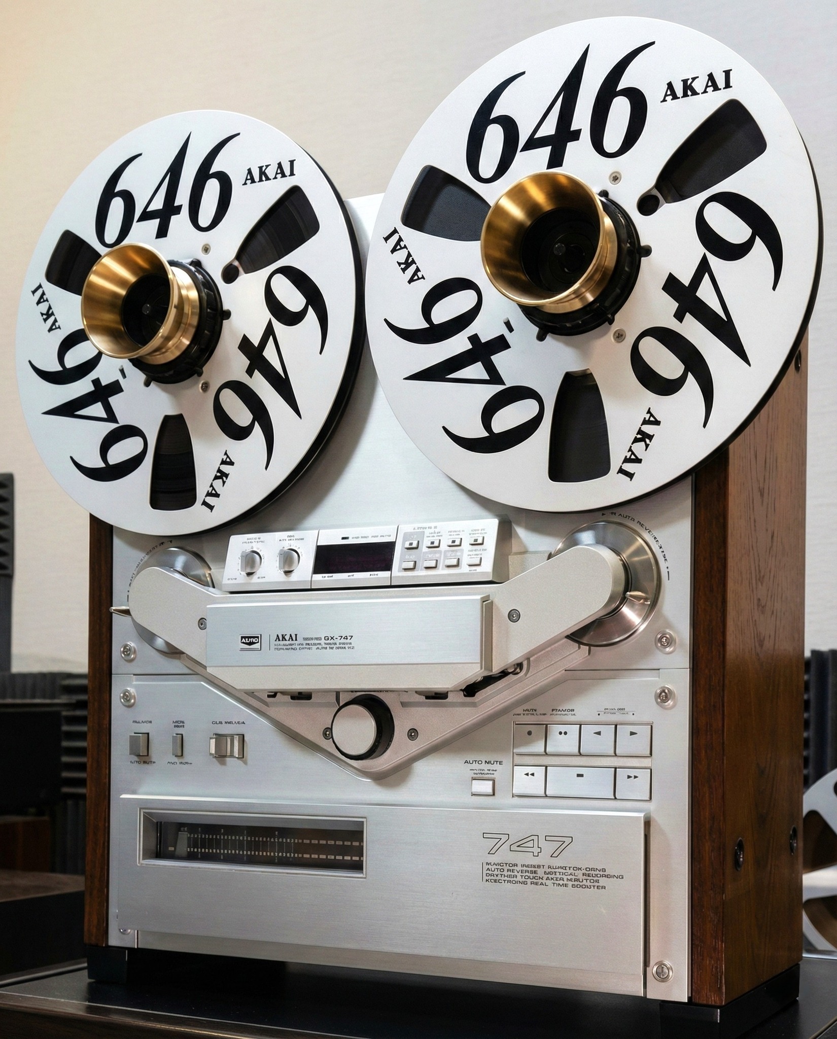 vintage Akai GX-747 4-track, 2-channel auto-reverse reel-to-reel