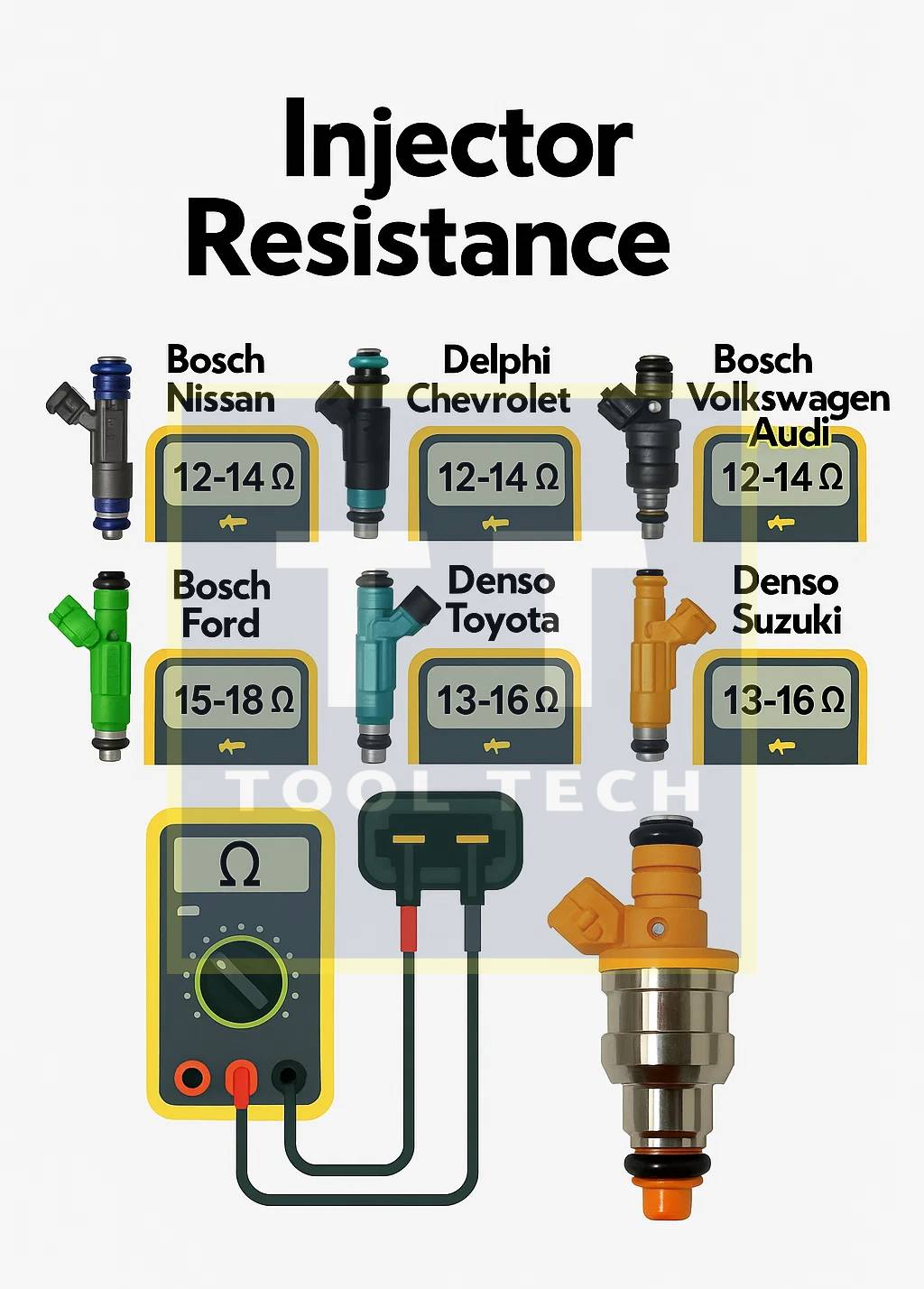 Shana - Steps to Measure the Resistance of a Gasoline Injector: 1. Turn ...