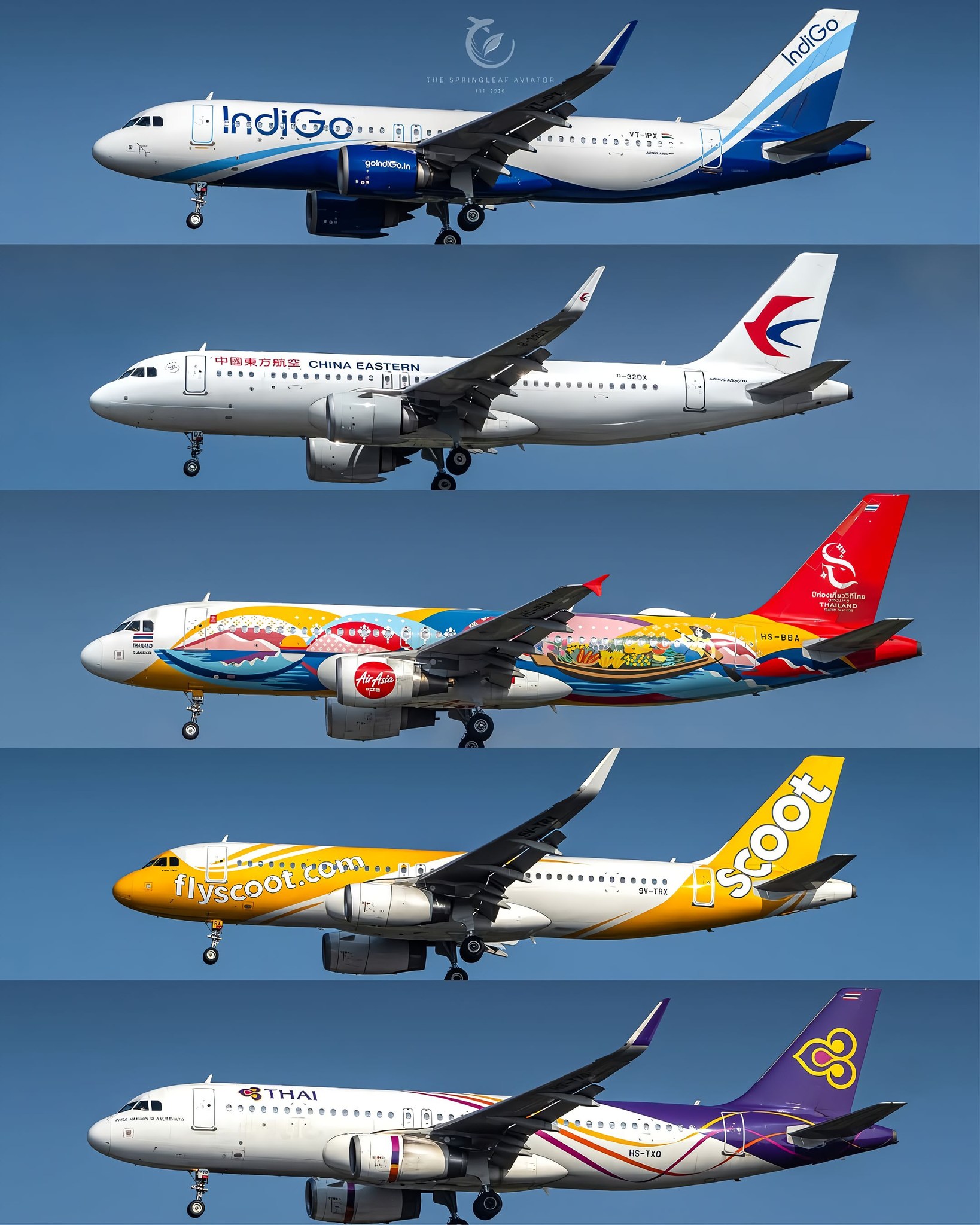 たけ Asian A320 Family Lineup ✈️🌏 📸 Credit: @springleaf_aviator