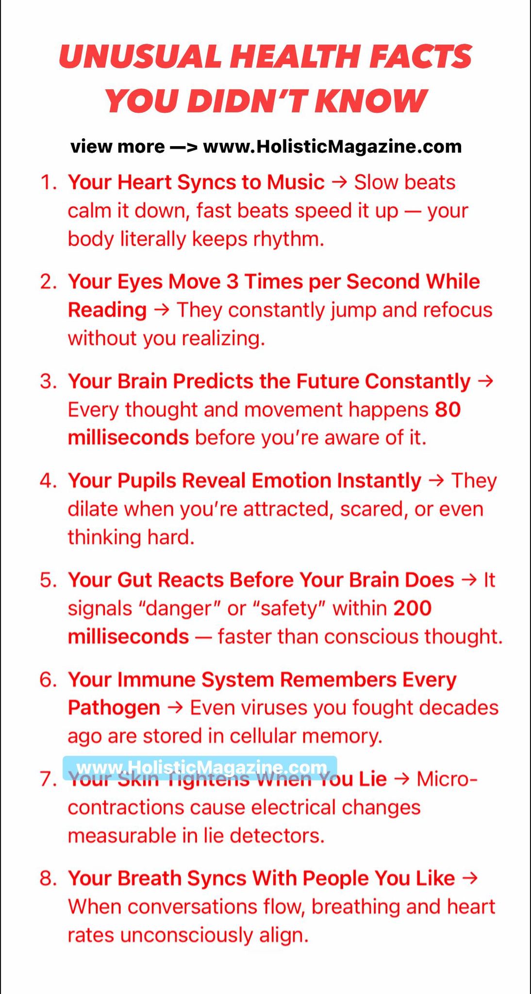 Holistic - UNUSUAL HEALTH FACTS YOU DIDN’T KNOW #holisticmagazine ...