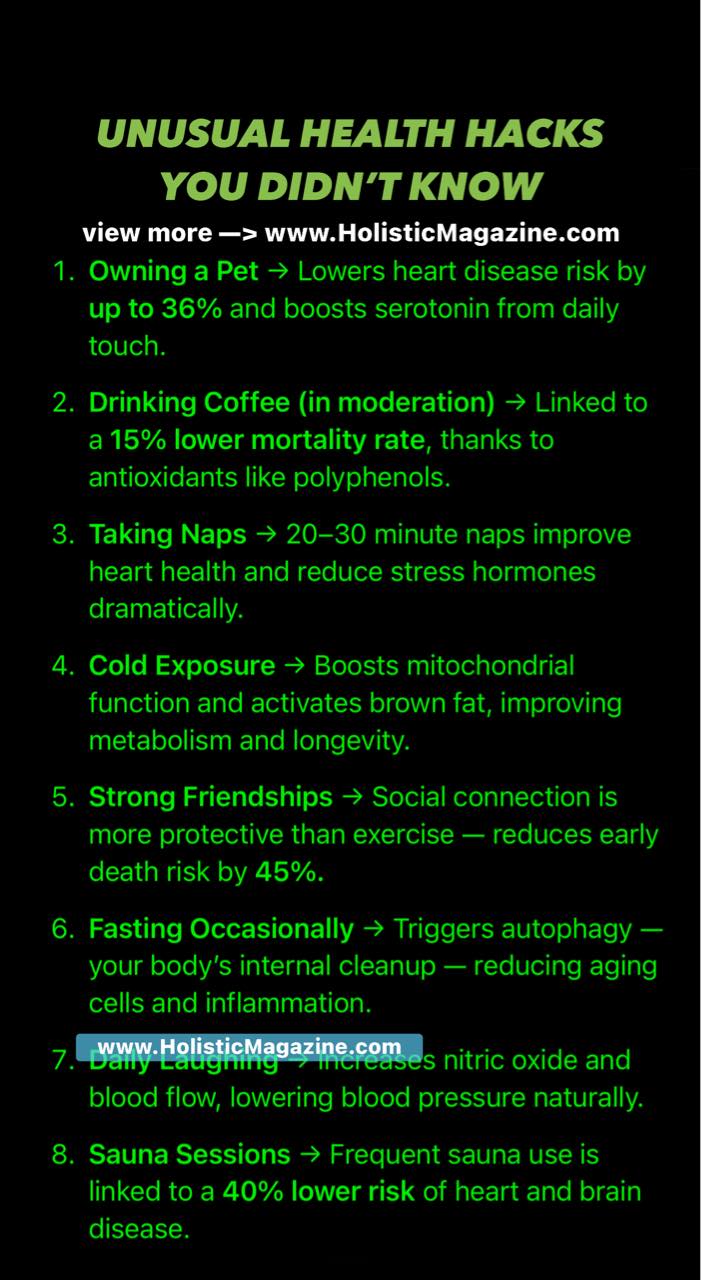 Holistic - UNUSUAL HEALTH HACKS YOU DIDN’T KNOW #holisticmagazine ...