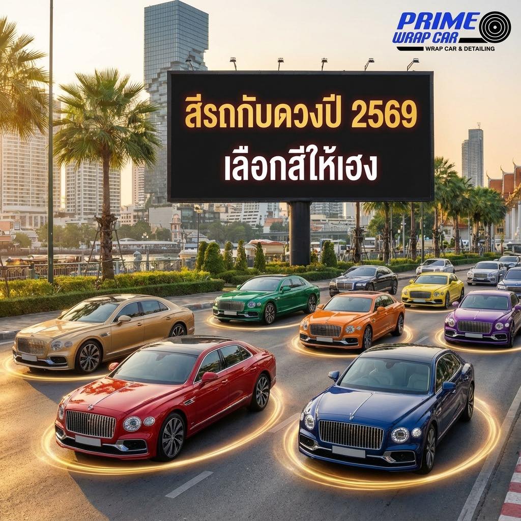 PRIME - สีรถเสริมดวงปี 2569 เลือกสีให้ “เฮง” 🚗 แล้วค่อย Wrap ให้จบที่ ...
