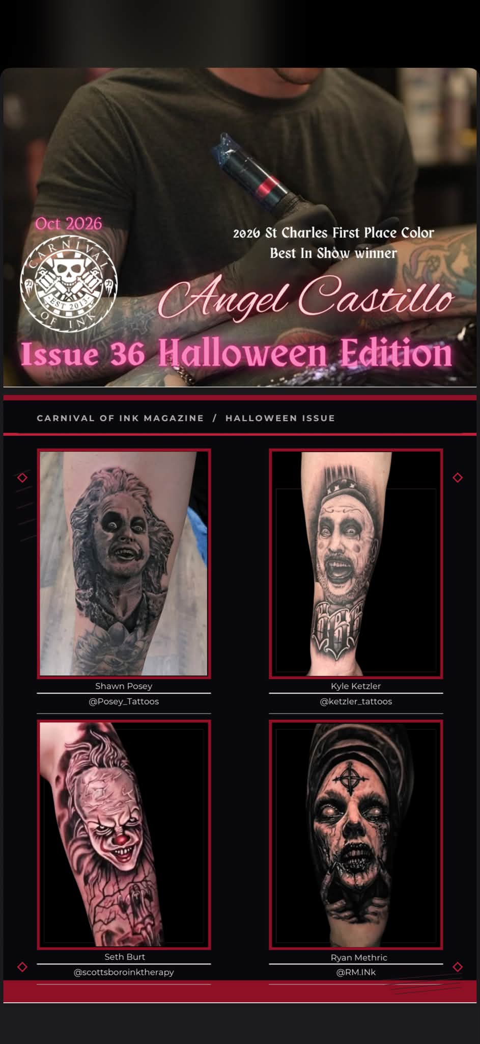Ink Show Tattoo featured in Carnival of Ink Magazine