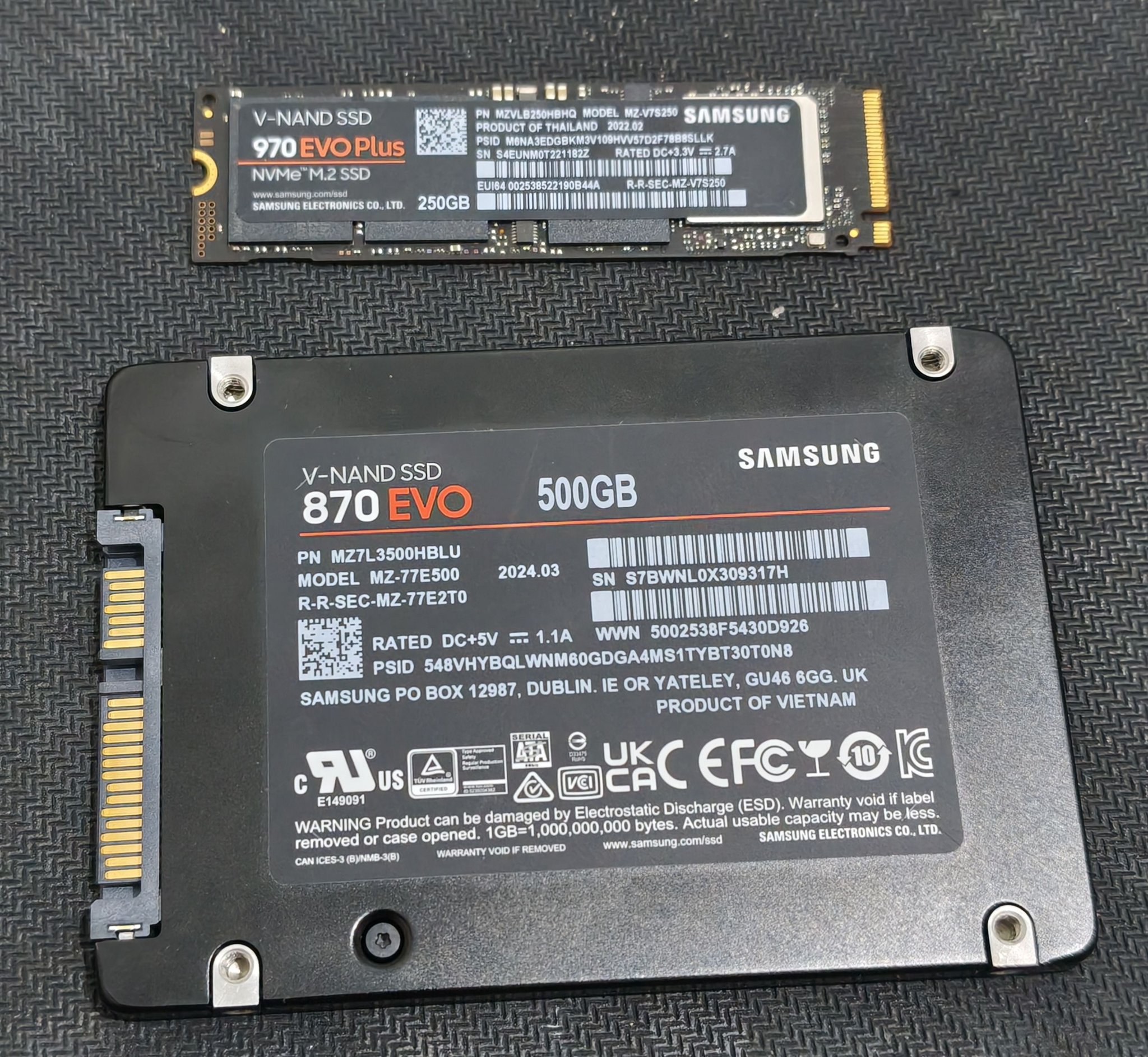 SAMSUNG M.2 NMVE SSD 512GB 96% health 3800k Check and test all you