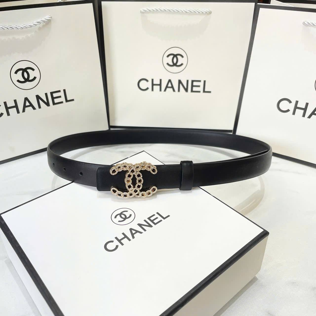 Rice - Thắt lưng Gift Chanel 🖇Mặt đồng cao cấp 🖇Chất liệu da bò thủ ...