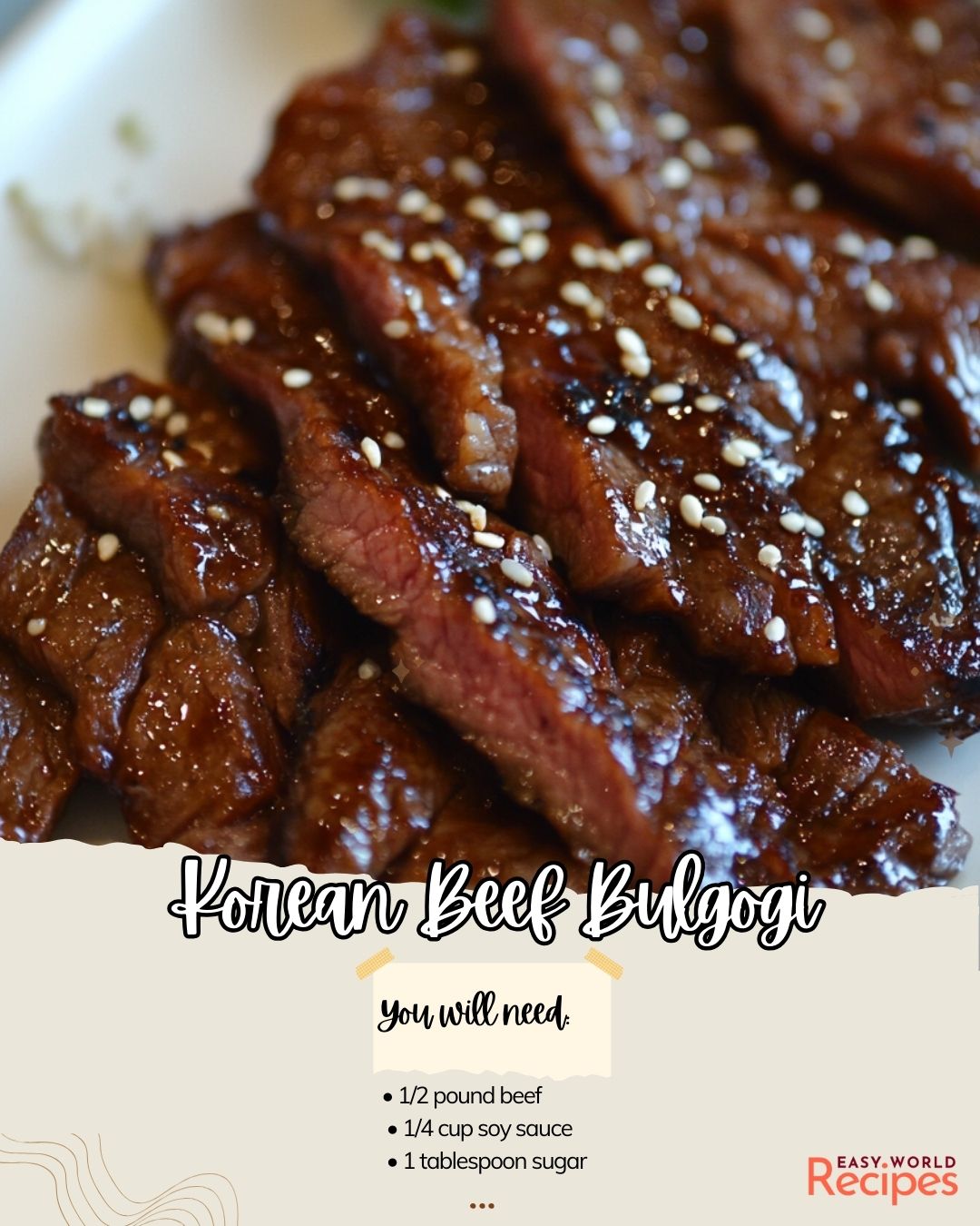 Easy - 🥩 KOREAN BEEF BULGOGI 🇰🇷 (Sweet & Savory Marinated Beef) A ...