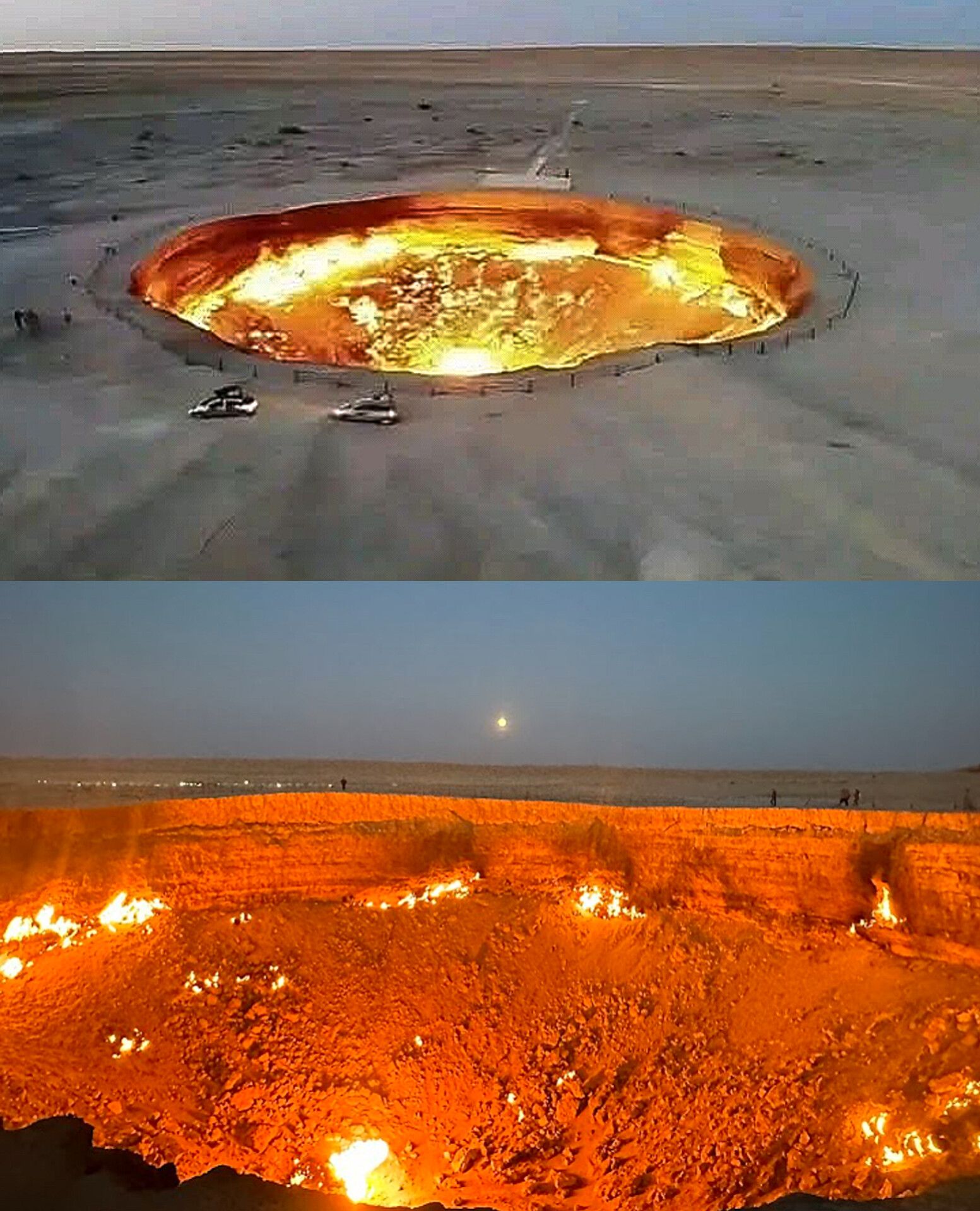 From 1971, A 9 metre wide and 30-metre deep crater has been