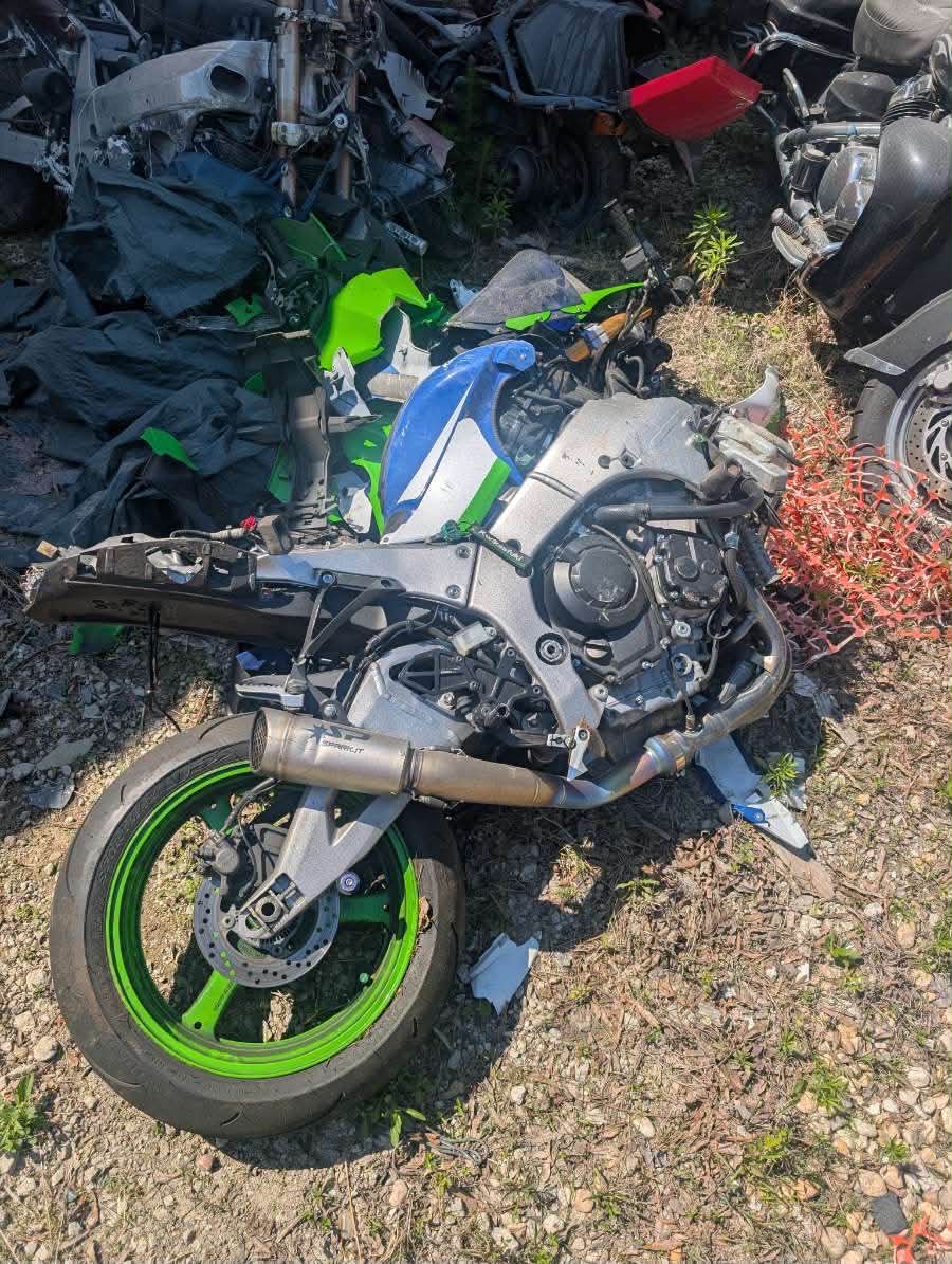 Kawasaki Ninja ZX-10R parts for sale after accident