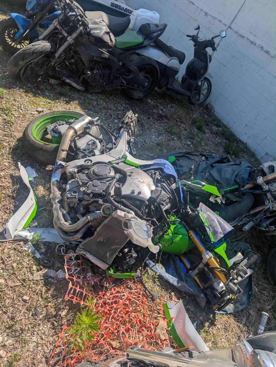 Kawasaki Ninja ZX-10R parts for sale after accident