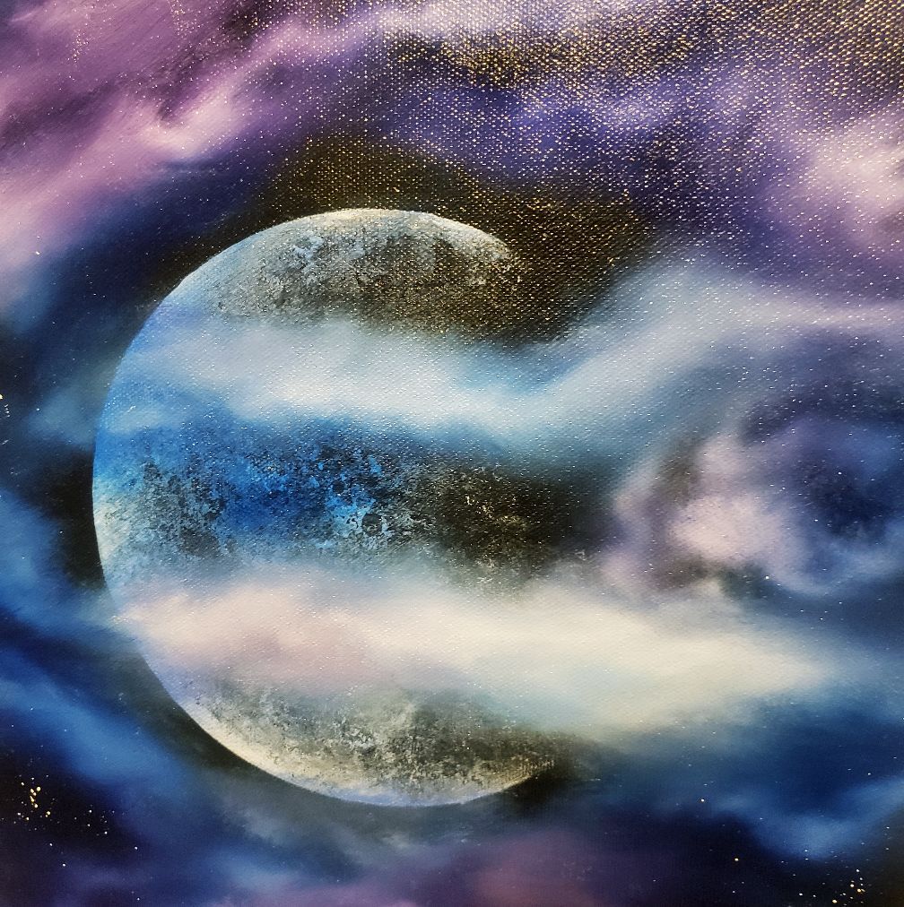 Finished this piece. Hand-painted acrylic art magnet. 6x6
