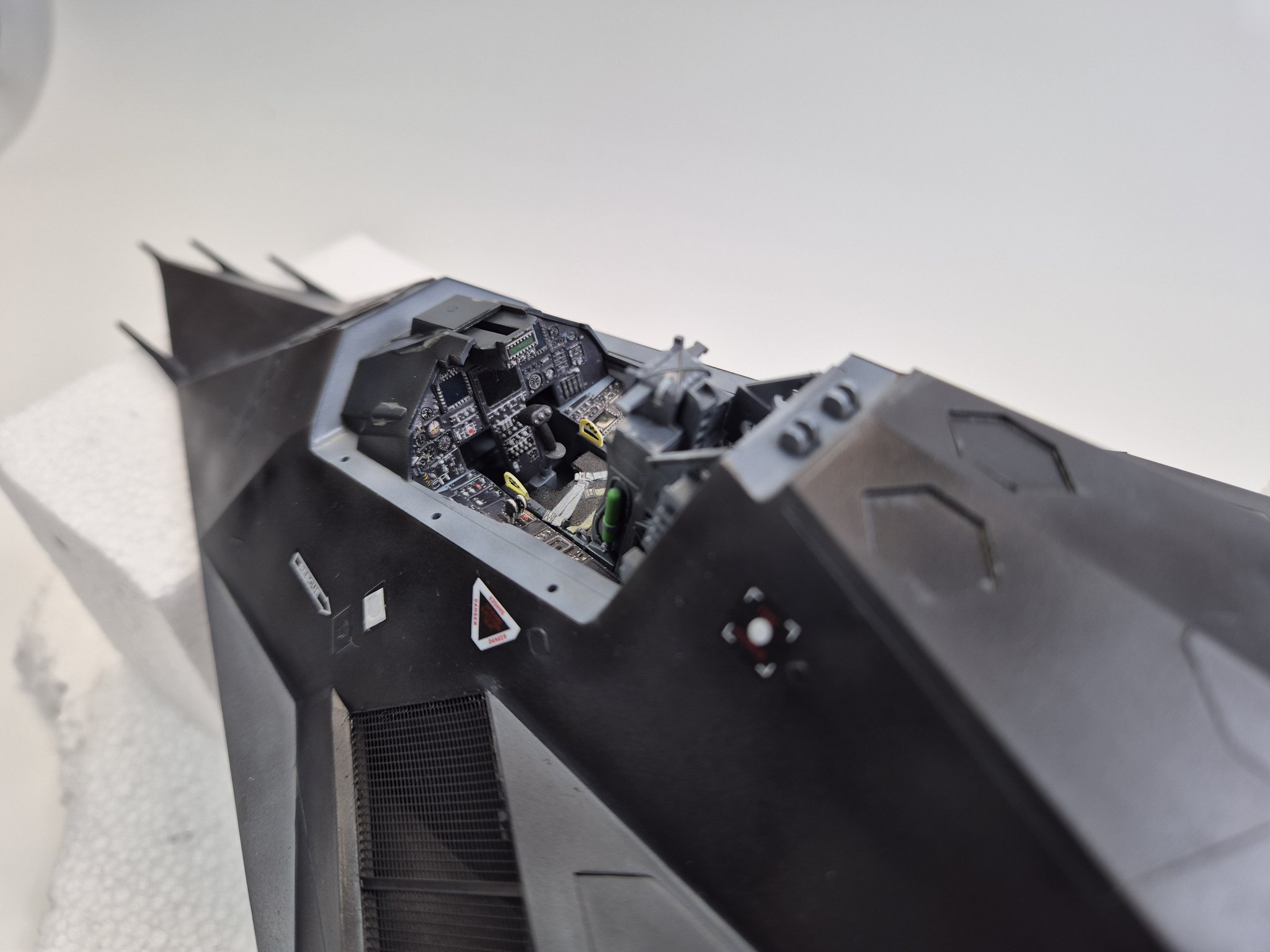 F-117A model with custom cockpit and wheels