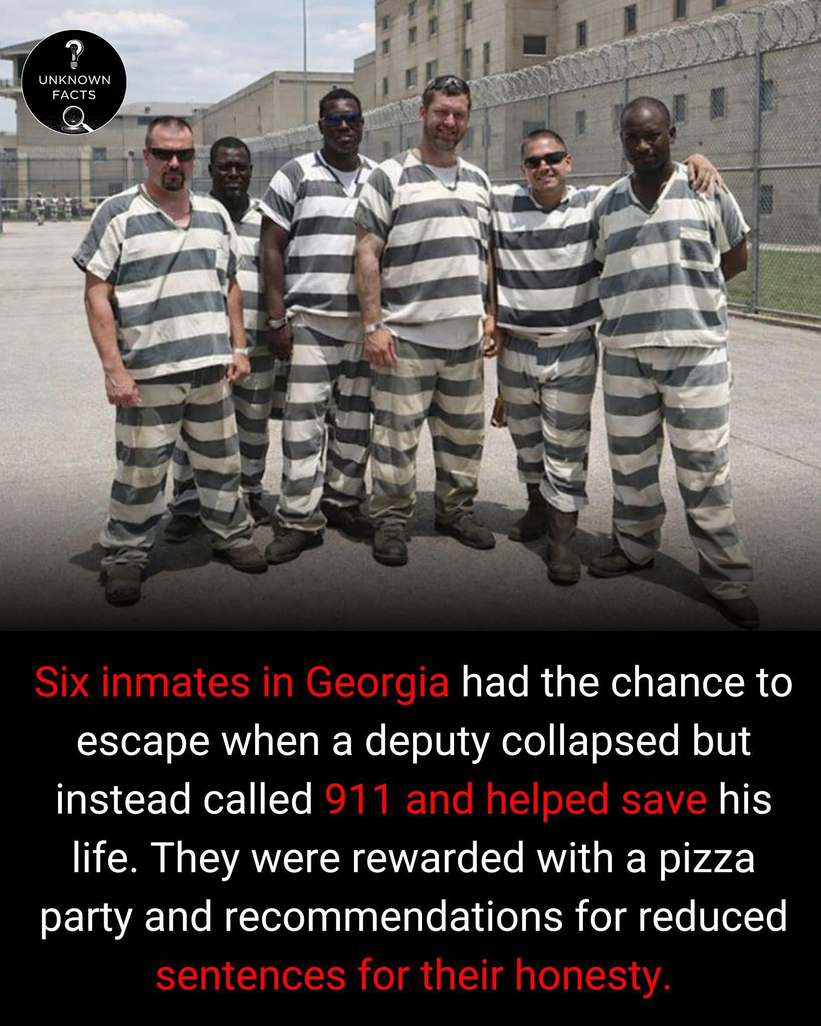 In a moment of unexpected freedom, six inmates in Georgia made a