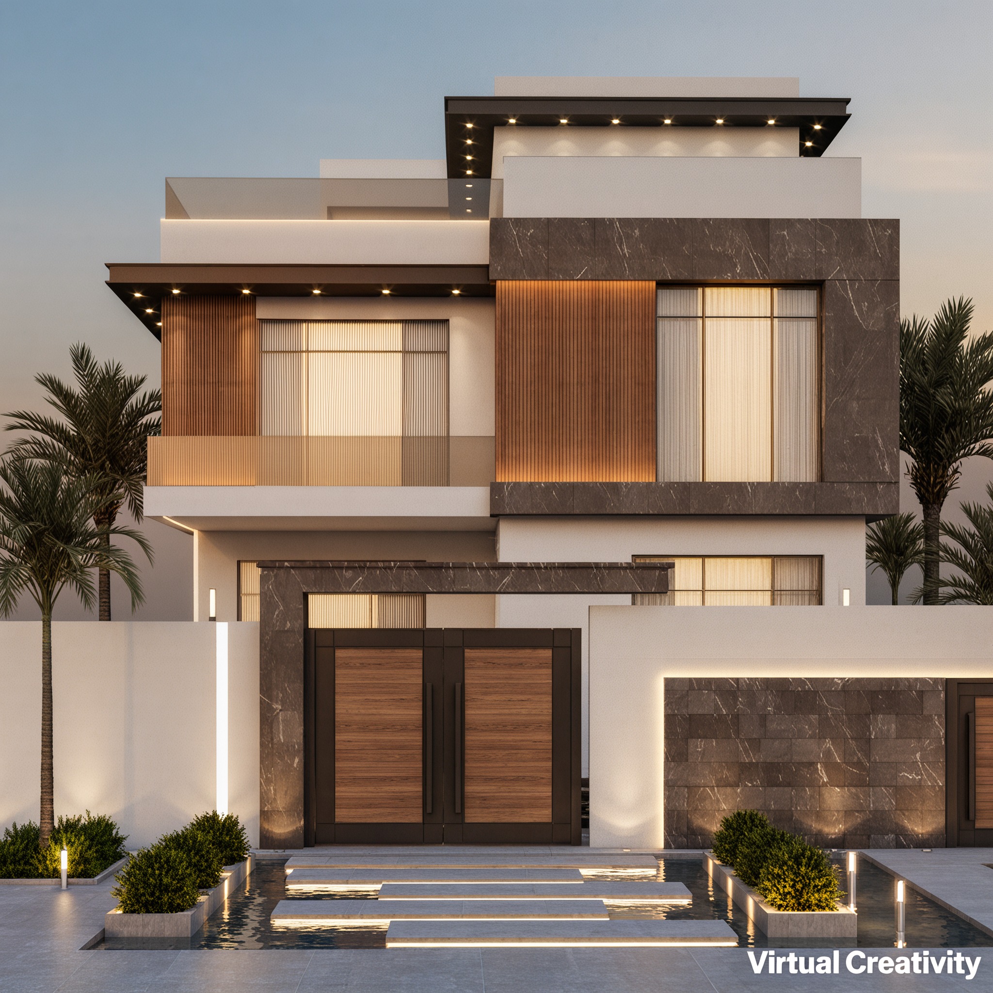 Virtual - Modern luxury meets warm natural textures in this 3D ...