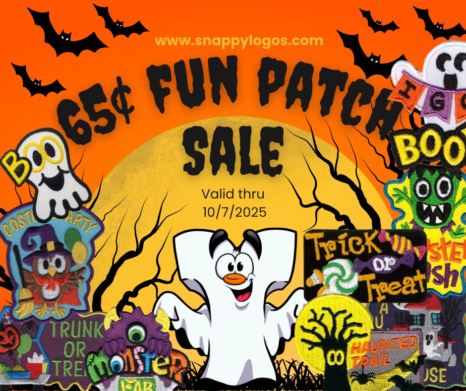 Snappylogos, - NEW 65¢ Fun Patch Sale | Valid thru 10/7/2025 Kick-Off ...