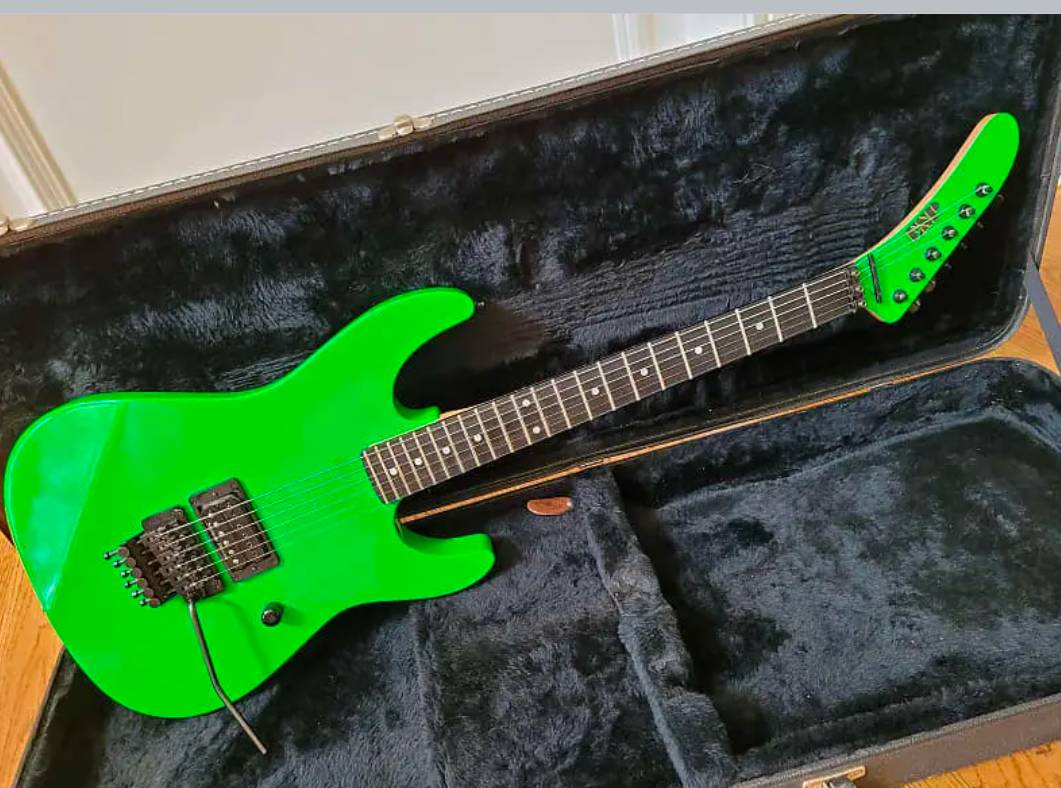 ESP 48th St NY Custom Shop 1987 Lime Green Kamikaze Lynch Style