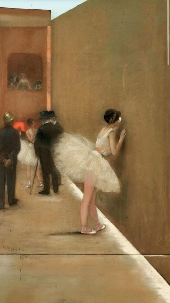 Henri Gervex Behind the curtain at the ballet