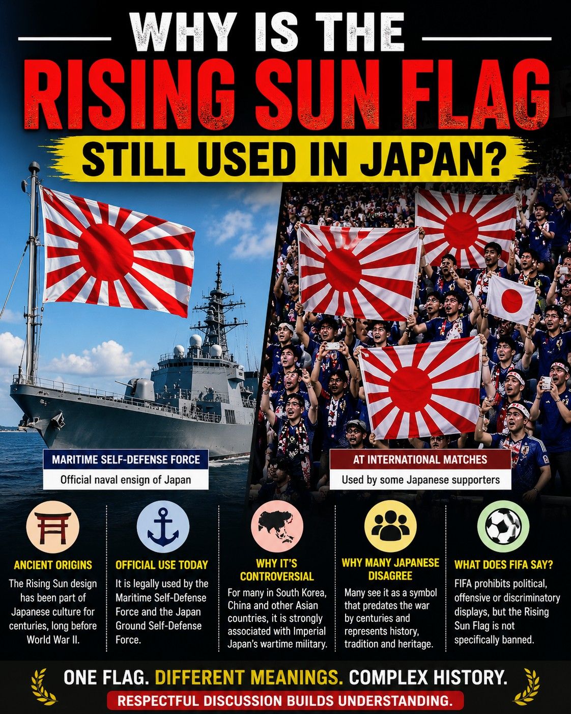 Japanese national and military flags history