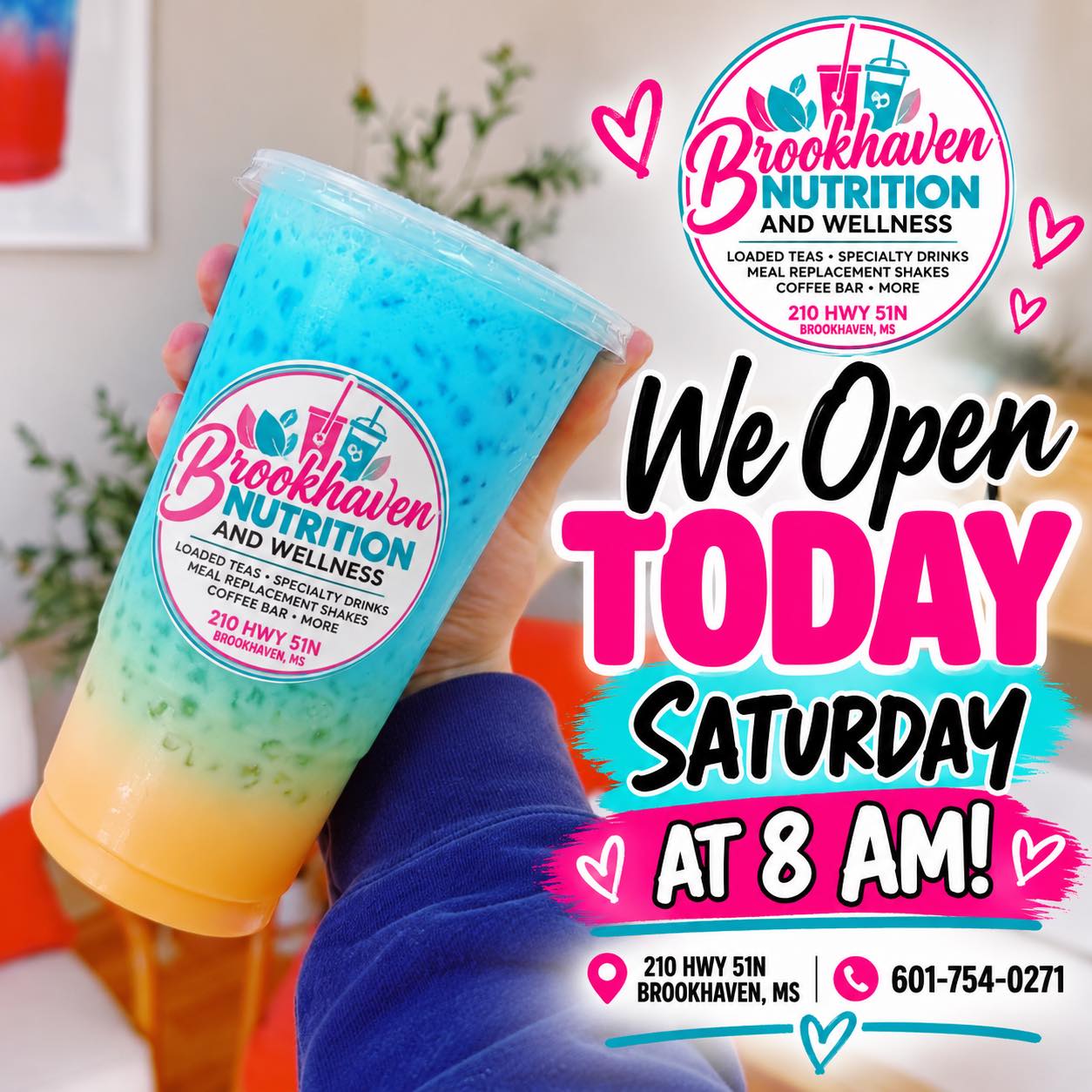 Brookhaven Nutrition and Wellness opens Saturday at 8am