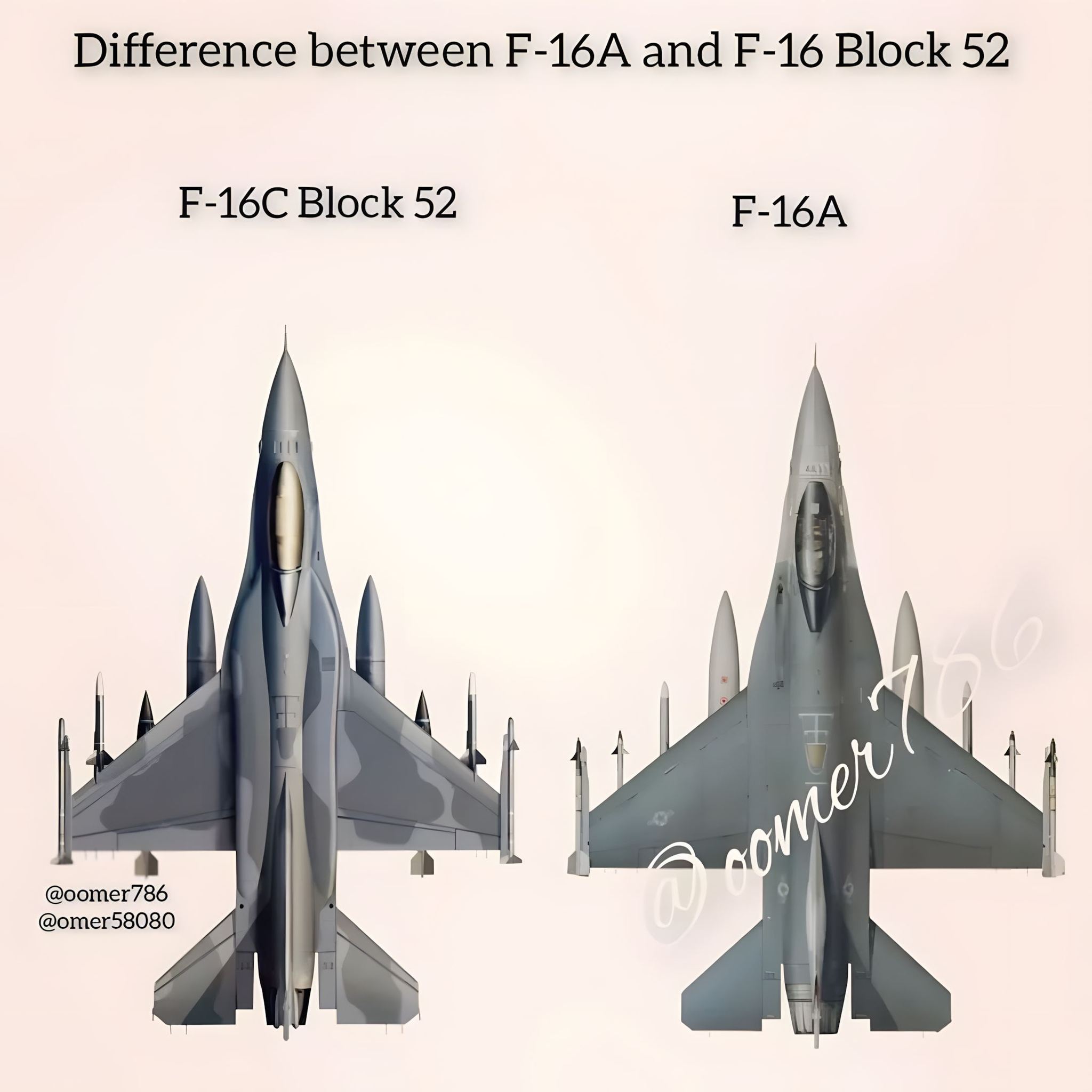 Nonstop Aviation | Spotting the Differences: F-16A vs | Facebook