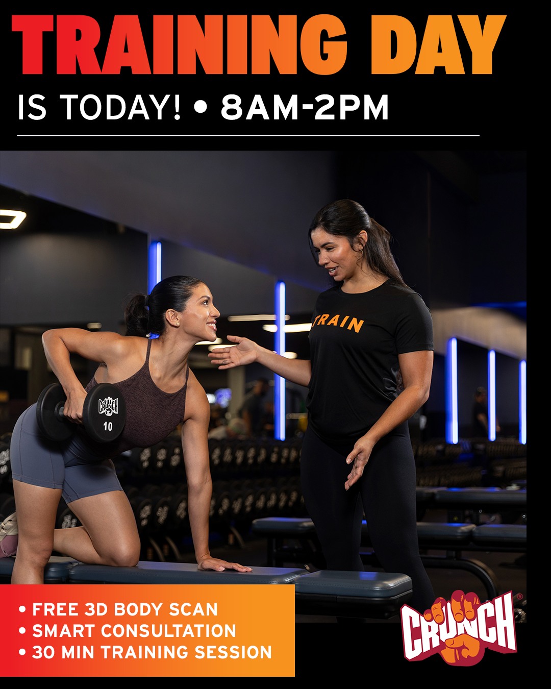 Crunch - TODAY IS THE DAY🚨 Training Day is officially LIVE! What you ...